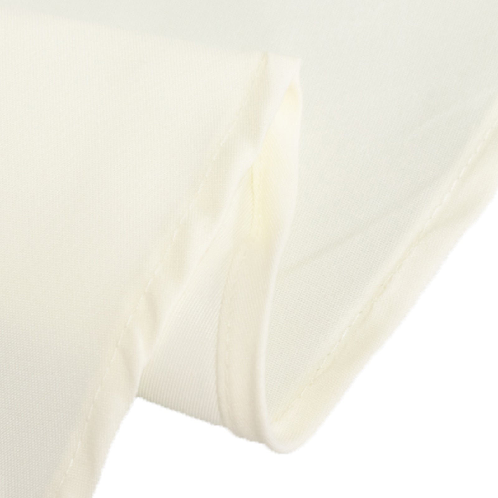 Cotton Blend 90" Round Tablecloth Ivory - Wrinkle-Resistant Table Cover