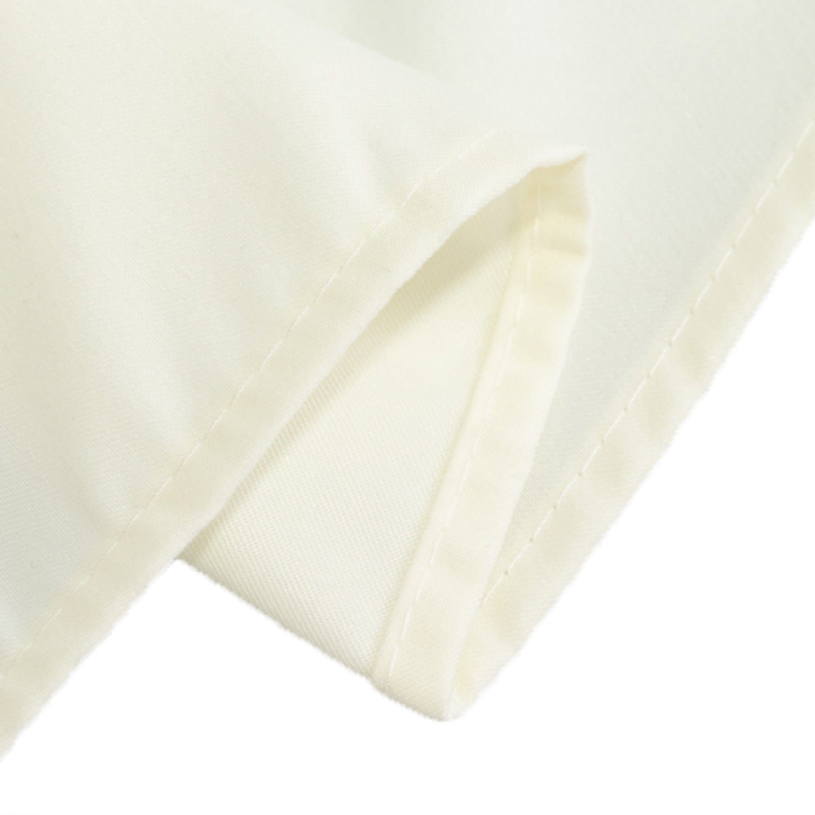 Cotton Blend 108" Round Tablecloth Ivory - Wrinkle-Resistant Design