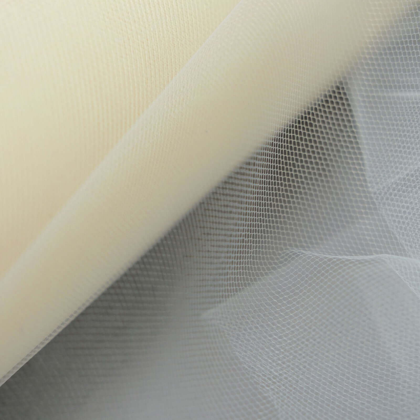 12"x100 Yards Ivory Tulle Fabric Bolt, Sheer Fabric Spool Roll For Crafts