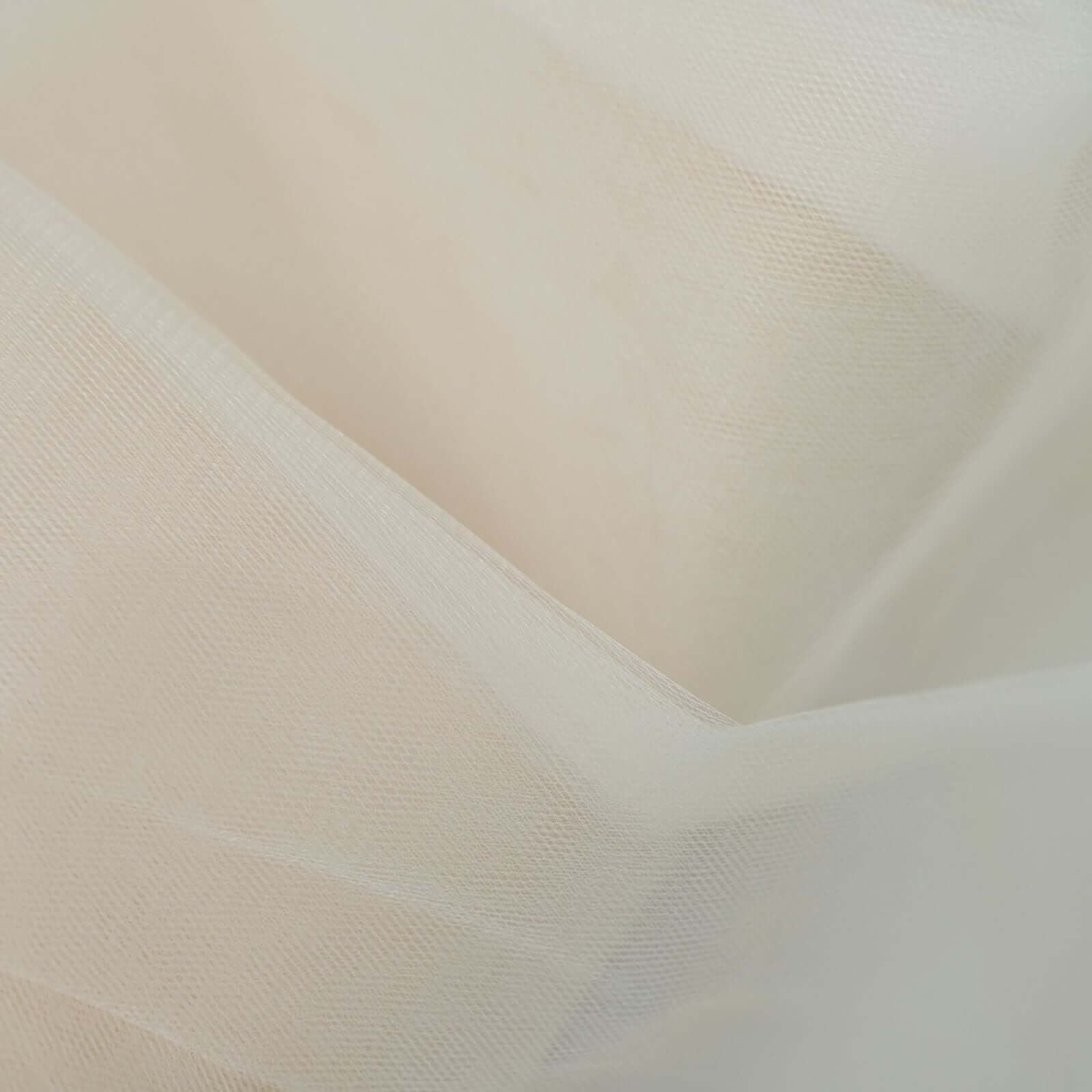 108"x50 Yards Ivory Tulle Fabric Bolt, DIY Craft Fabric Roll