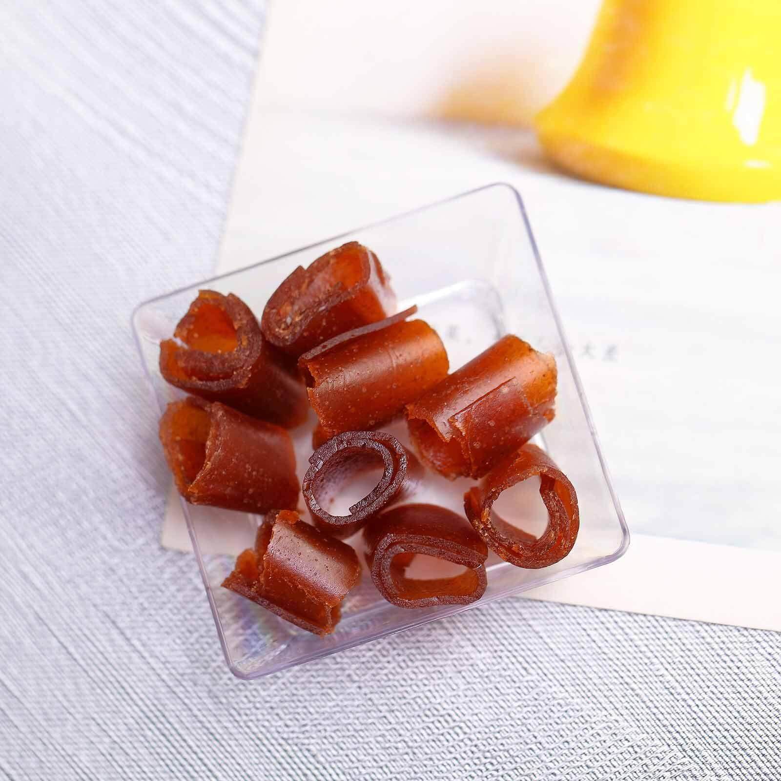 50-Pack Appetizer Plates Modern Square Design Clear - Plastic Disposable Bowls for Desserts 2"