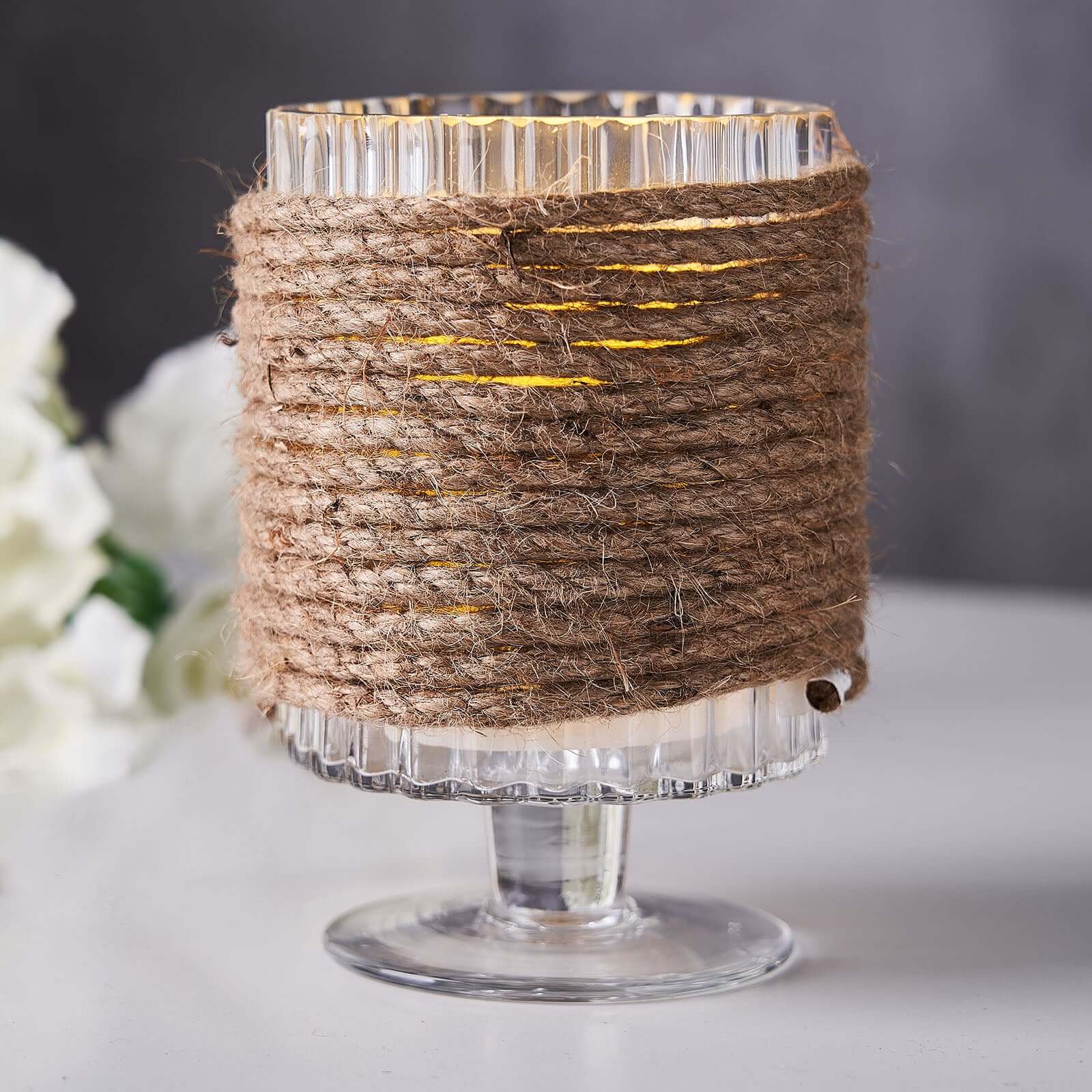 33ft 8mm Natural Jute Rope Twine String, DIY Craft Rope