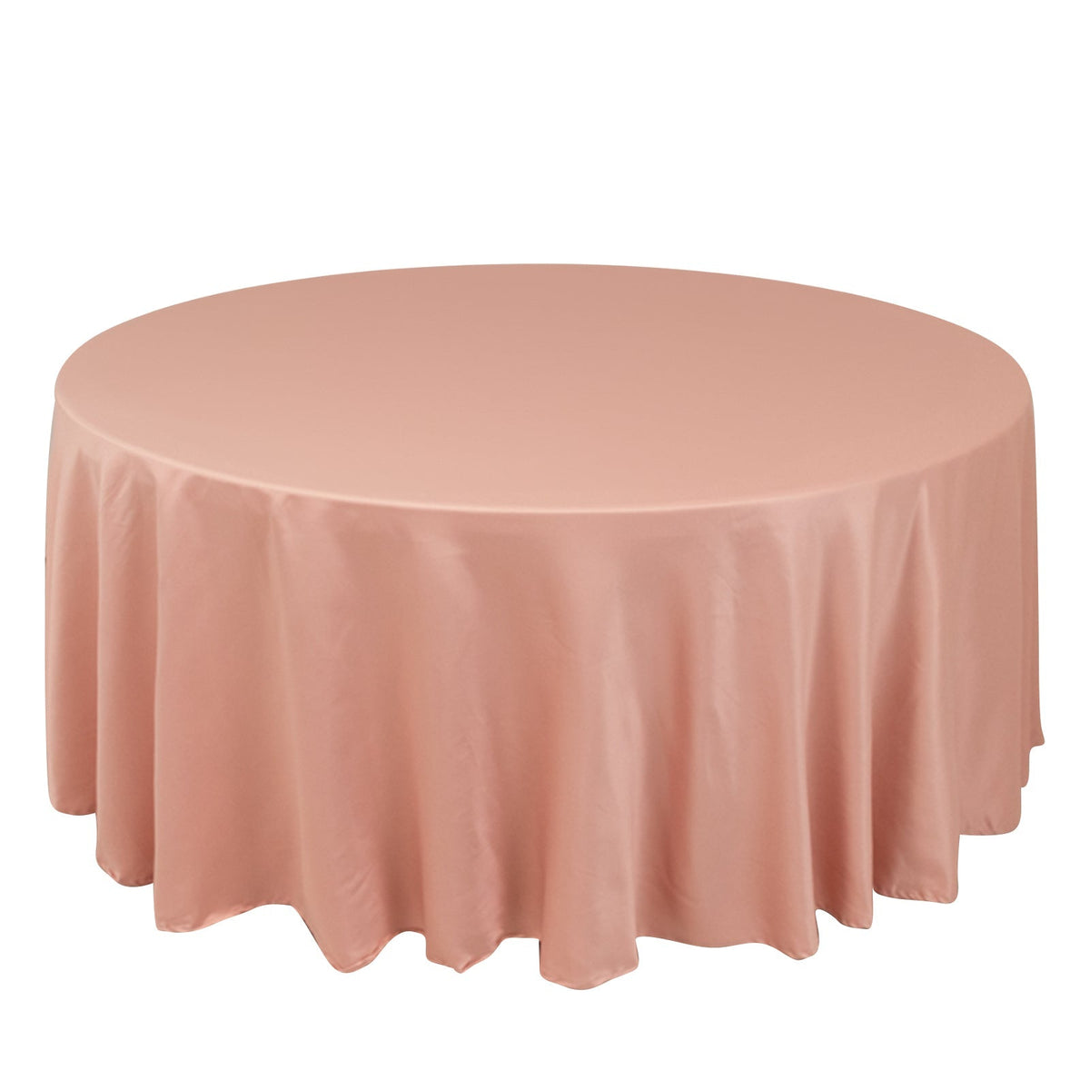 Lamour Satin 108" Round Tablecloth Dusty Rose - Durable & Silk-Like Table Cover