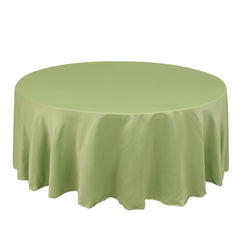Lamour Satin 108" Round Tablecloth Sage Green - Durable & Silk-Like Table Cover