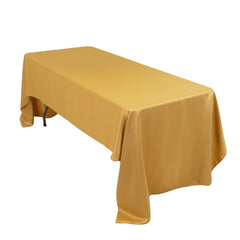 Lamour Satin 60"x126" Rectangle Tablecloth Champagne - Soft & Silk-Like Table Cover