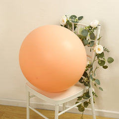 5 Pack Large Matte Pastel Blush Biodegradable Balloons, 36" Round Eco-friendly Thickened Latex Party Balloons