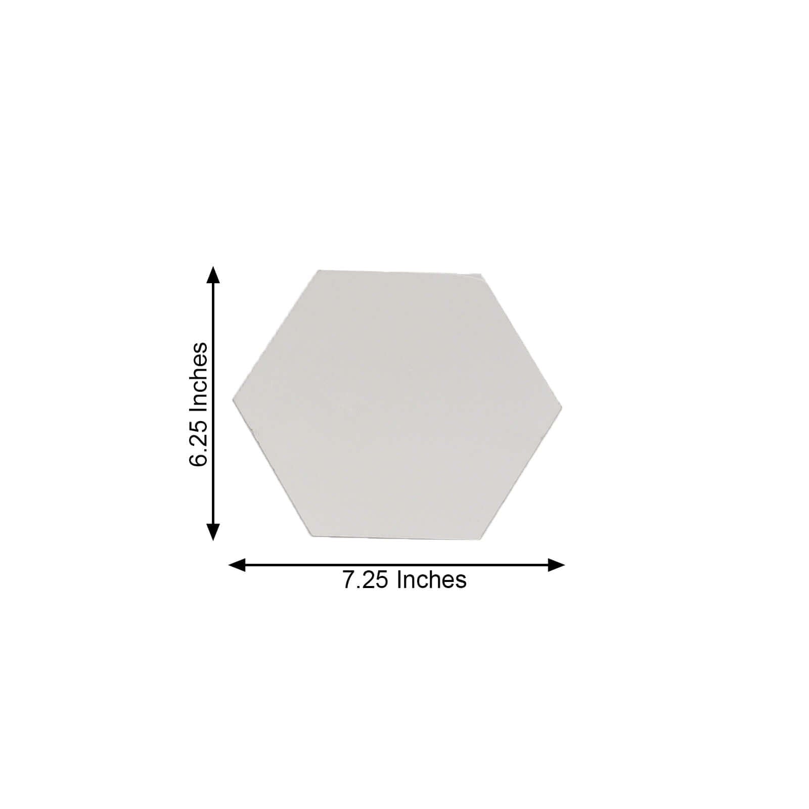 12 Pack Hexagon Acrylic Mirror Wall Stickers, 7" Removable Wall Decals For Home Decor