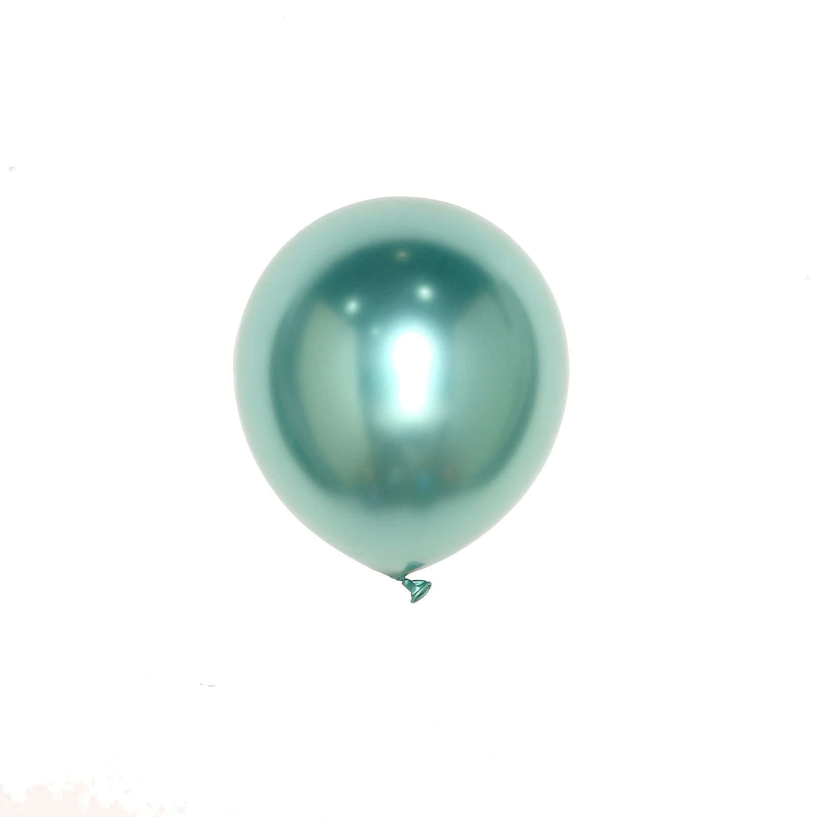25 Pack 12" Metallic Chrome Green Latex Helium or Air Party Balloons