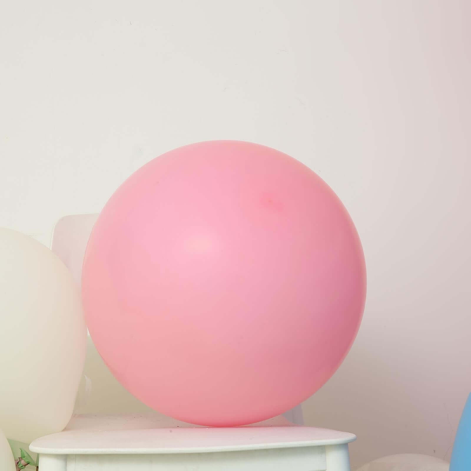 10 Pack 18" Matte Pastel Blush Helium or Air Latex Party Balloons