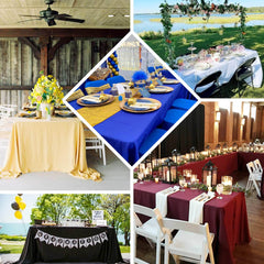 Premium Polyester 90"x132" Rectangle Tablecloth Lavender Lilac - Seamless 220GSM Stain-Resistant Table Cover