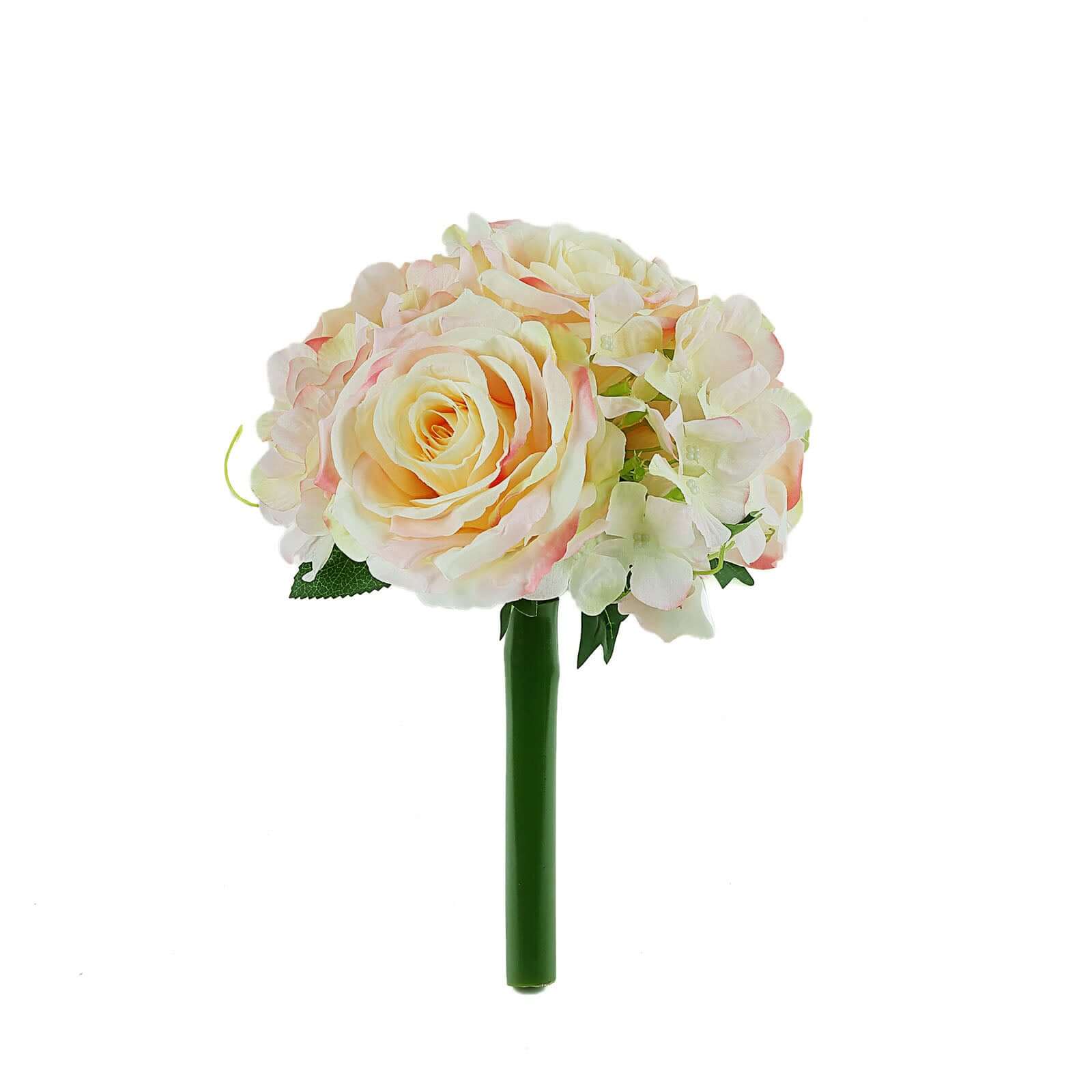 2 Bushes Pink Artificial Silk Rose and Hydrangea Flower Bouquets