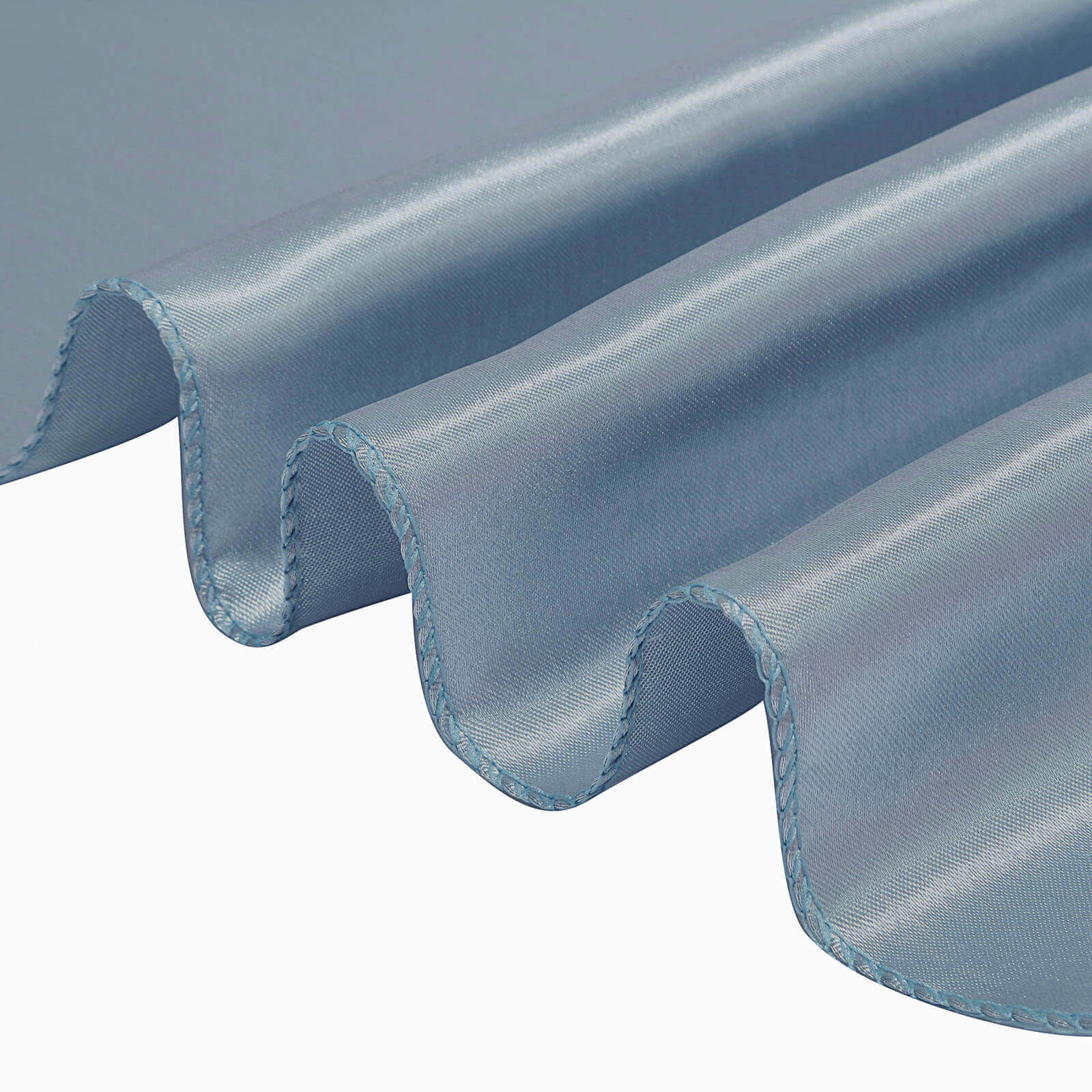 Satin 72"x72" Table Overlay Square Tablecloth Dusty Blue - Smooth Finish Table Cover