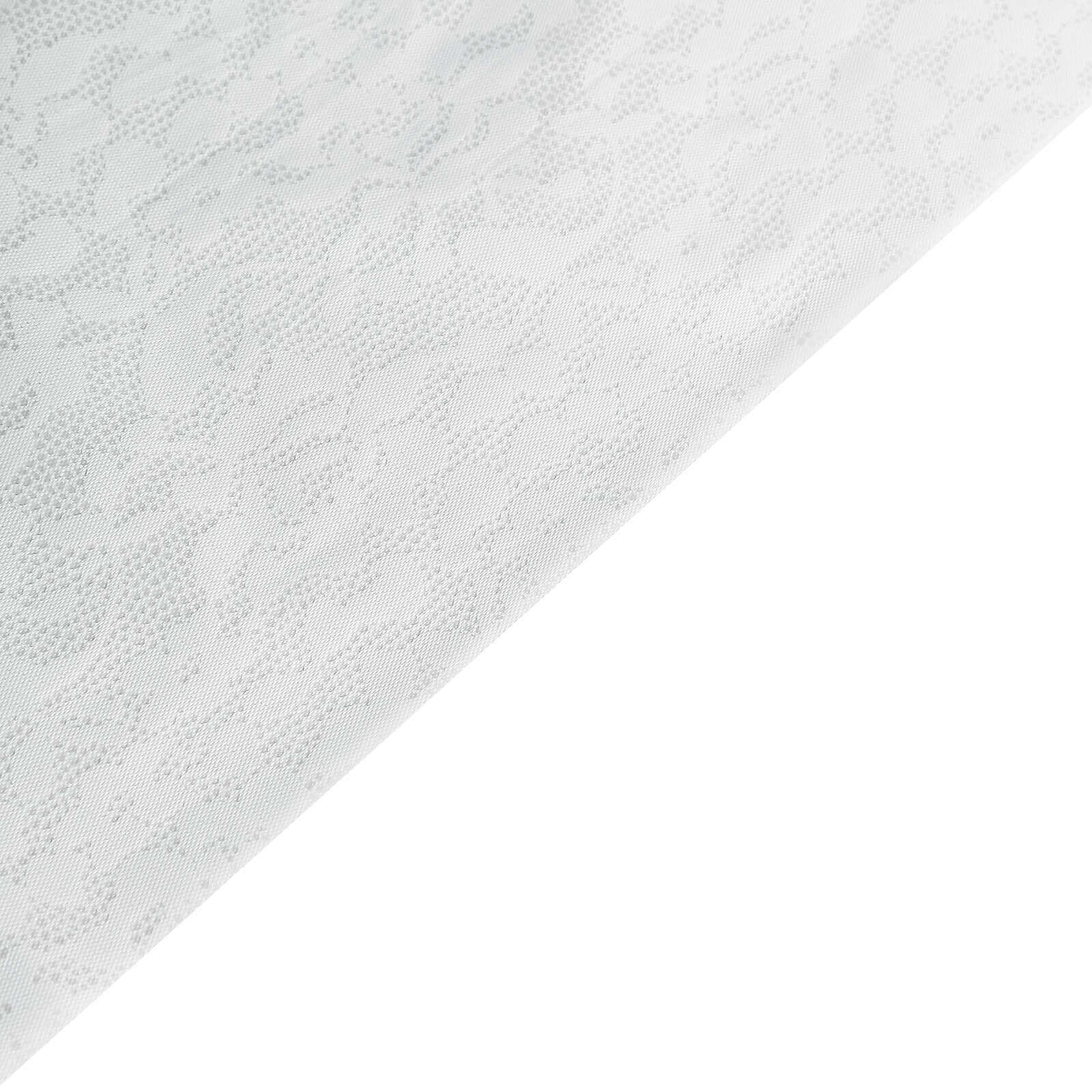 White Square Plastic Table Covers in Lace Design, 65"x65" PVC Waterproof Disposable Tablecloths