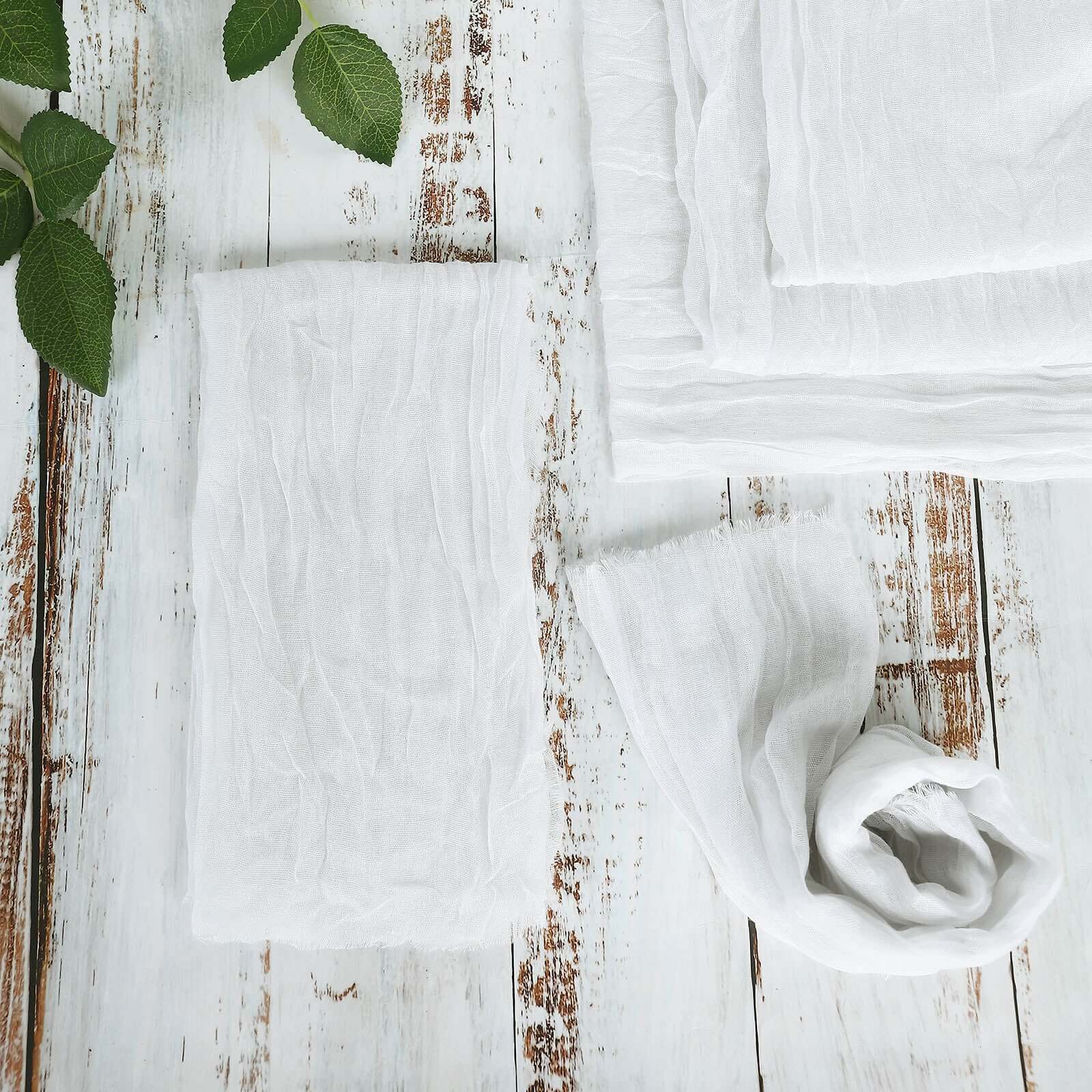 5 Pack Gauze Cheesecloth 24"x19" Napkins White Reusable Dinner Napkins
