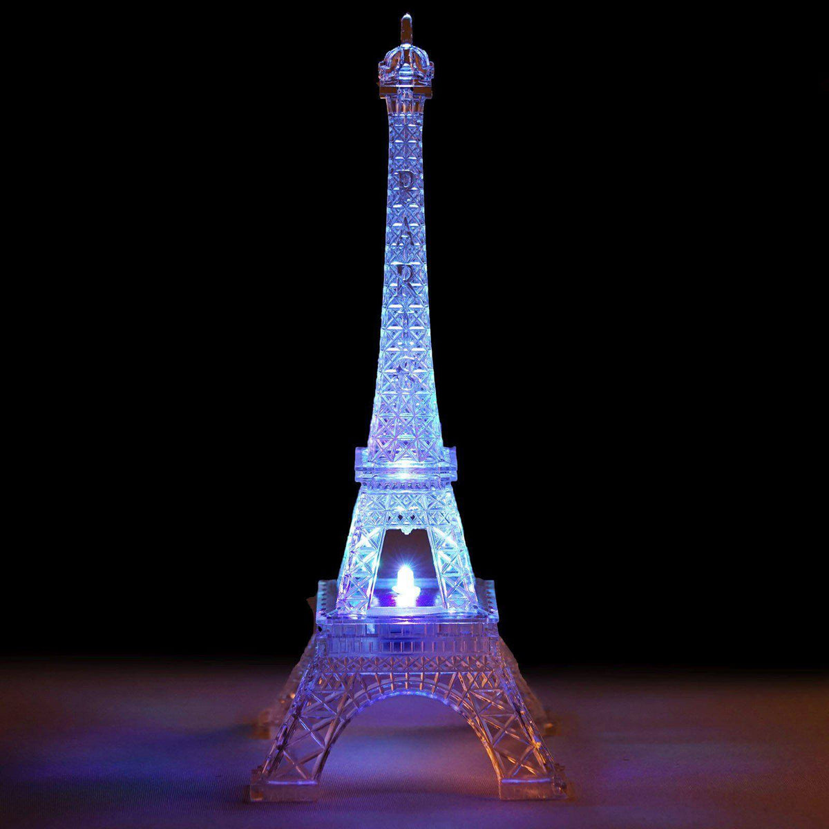 LED Centerpiece Eiffel Tower Design Color Changing - Light Up Night Party Decor 10"