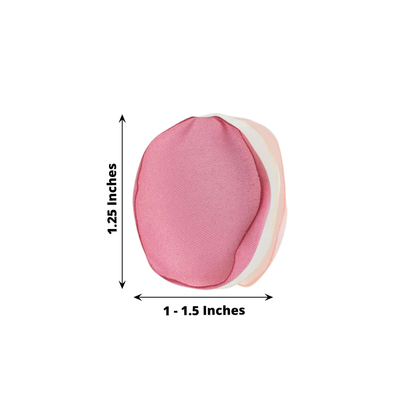 400-Pack Rose Petals Life-Like Flower Confetti Blush Mix Matte Silk Round - Decorative Event Table Scatters 2"