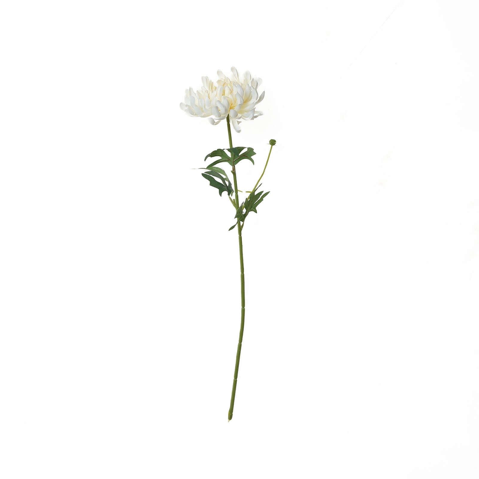 3 Stems Ivory 27" Artificial Silk Chrysanthemum Bouquet Flowers, Large Faux Mum Branches