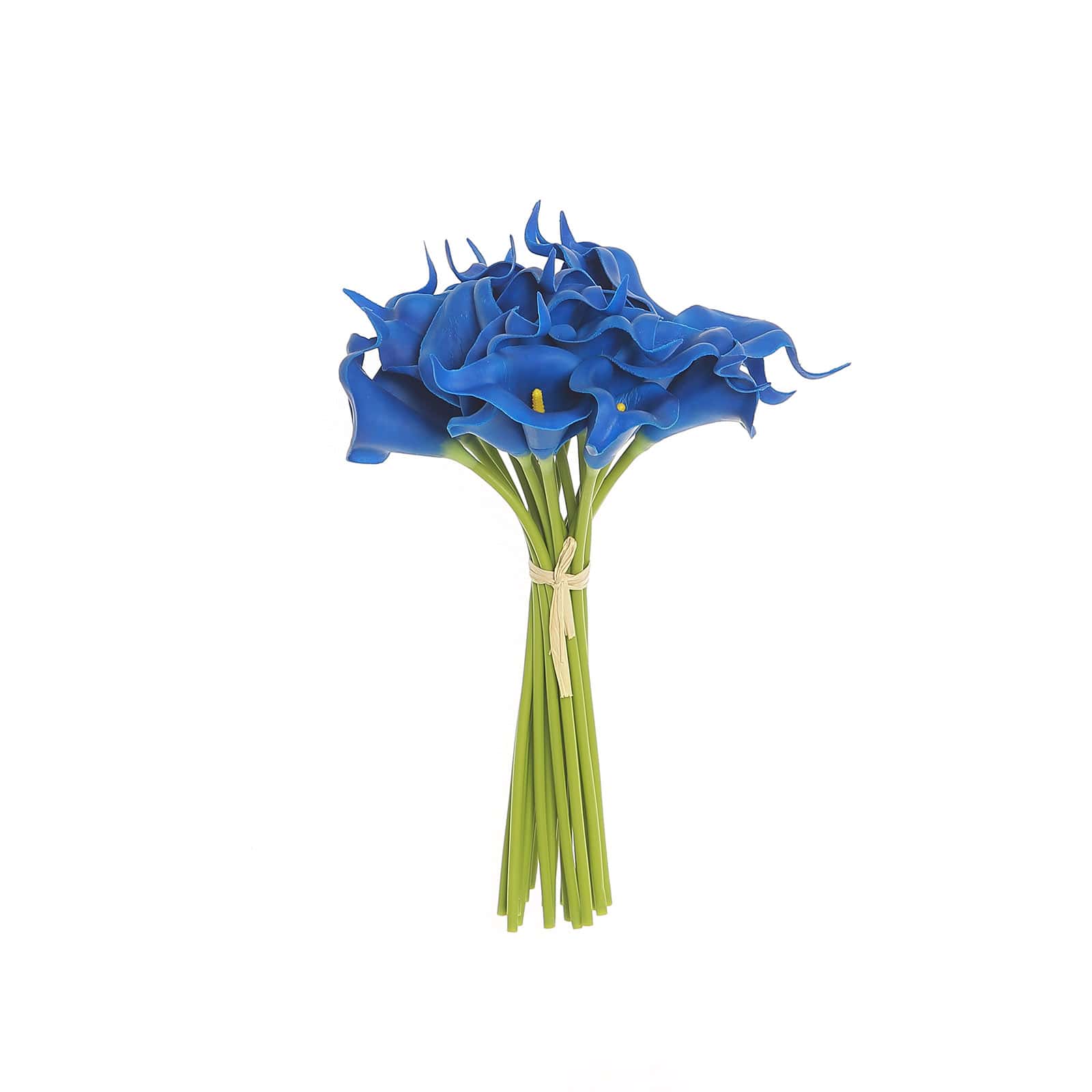 20 Stems 14" Royal Blue Artificial Poly Foam Calla Lily Flowers
