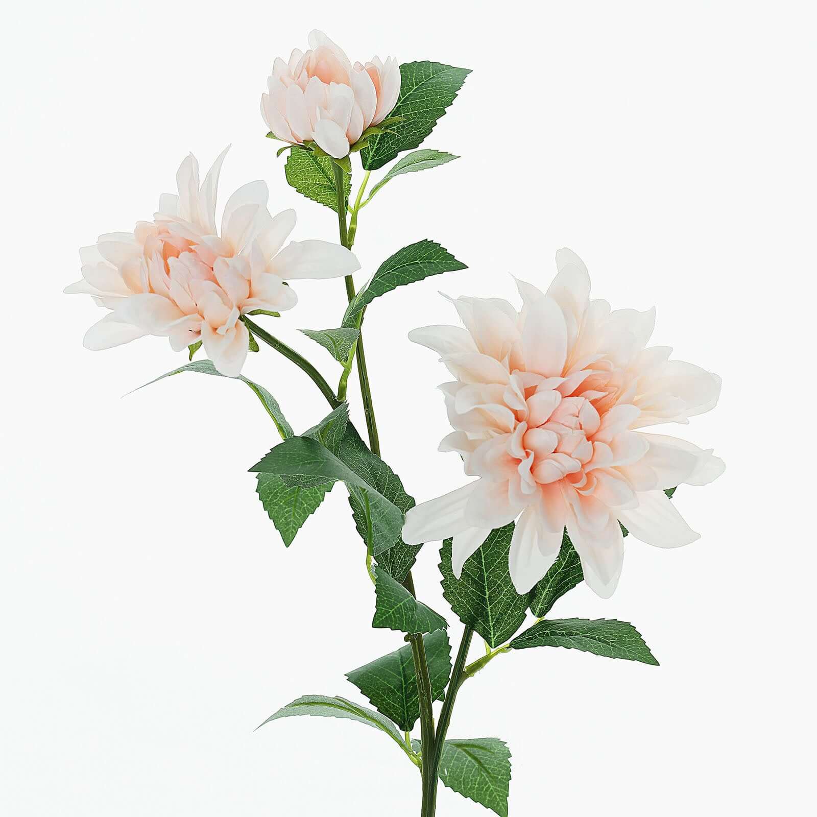 30" Tall Blush Artificial Dahlia Silk Flower Stems, Faux Floral Spray