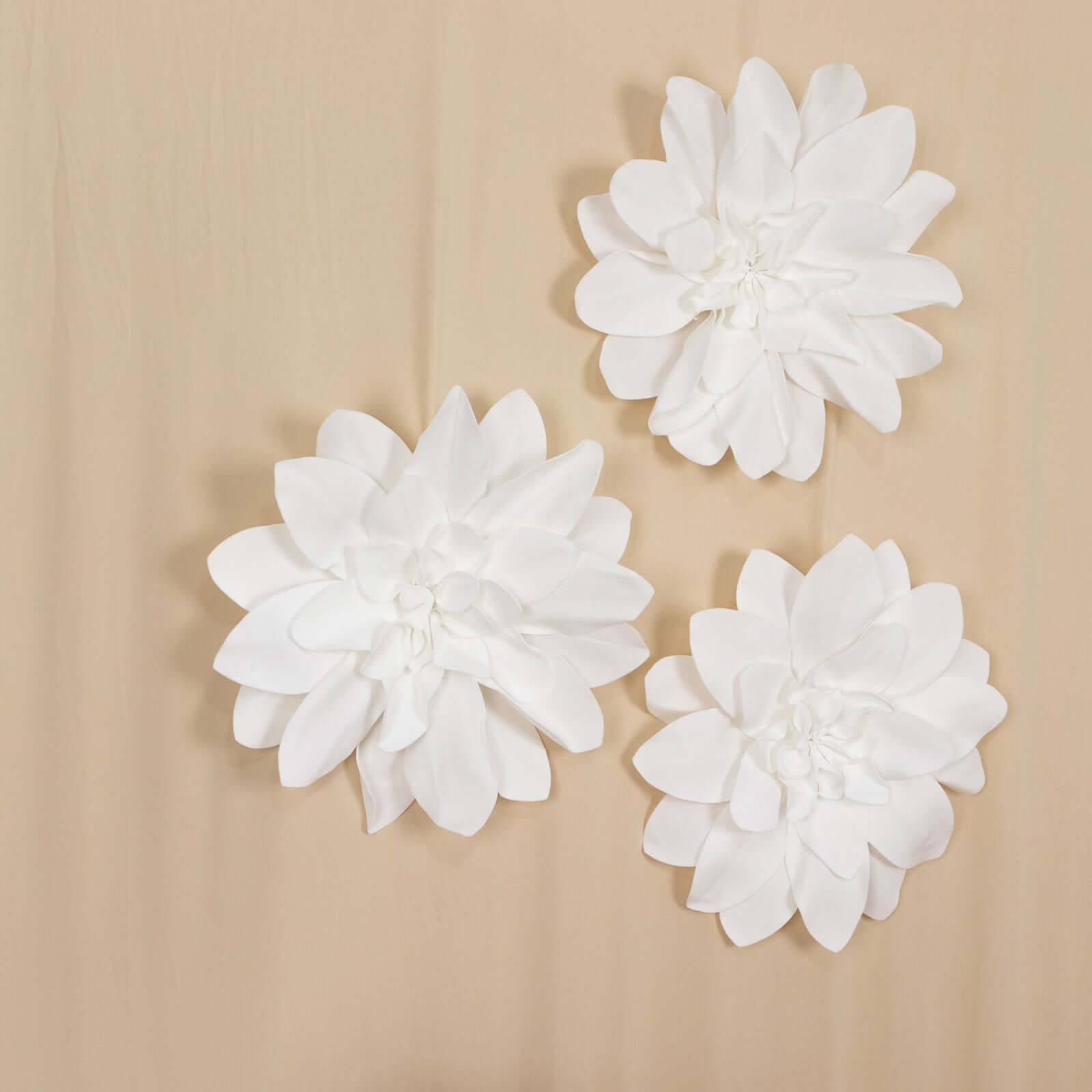 4 Pack 16" White Real-Like Soft Foam Craft Daisy Flower Heads