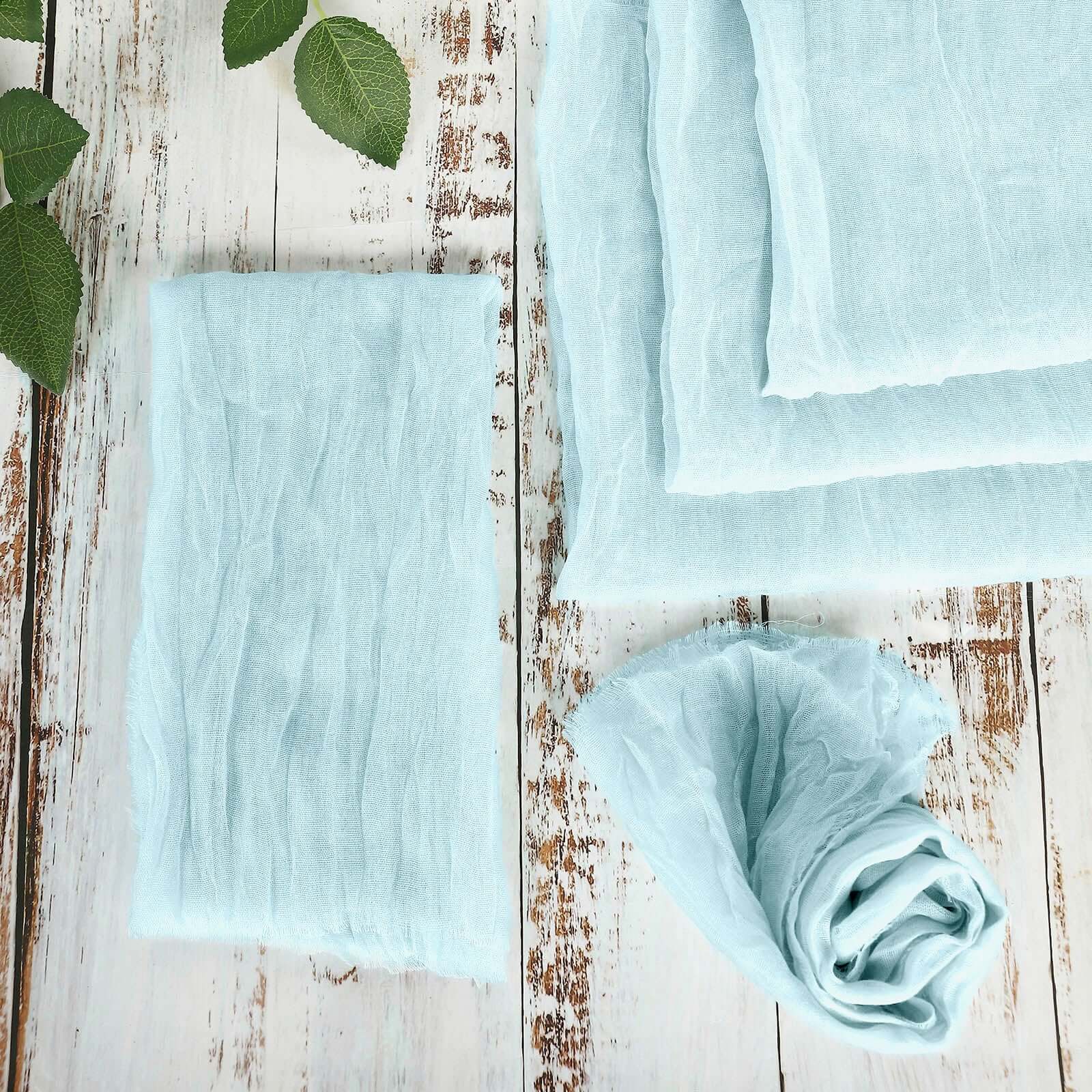 5 Pack Gauze Cheesecloth 24"x19" Napkins Light Blue Reusable Dinner Napkins