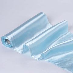 12"x10 Yards Light Blue Satin Fabric Bolt, DIY Craft Wholesale Fabric