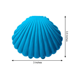 12-Pack Seashell Candy Container Gift Boxes Light Blue Beach Theme - Decorative Mini Favor Boxes for Jewelry 3.5"