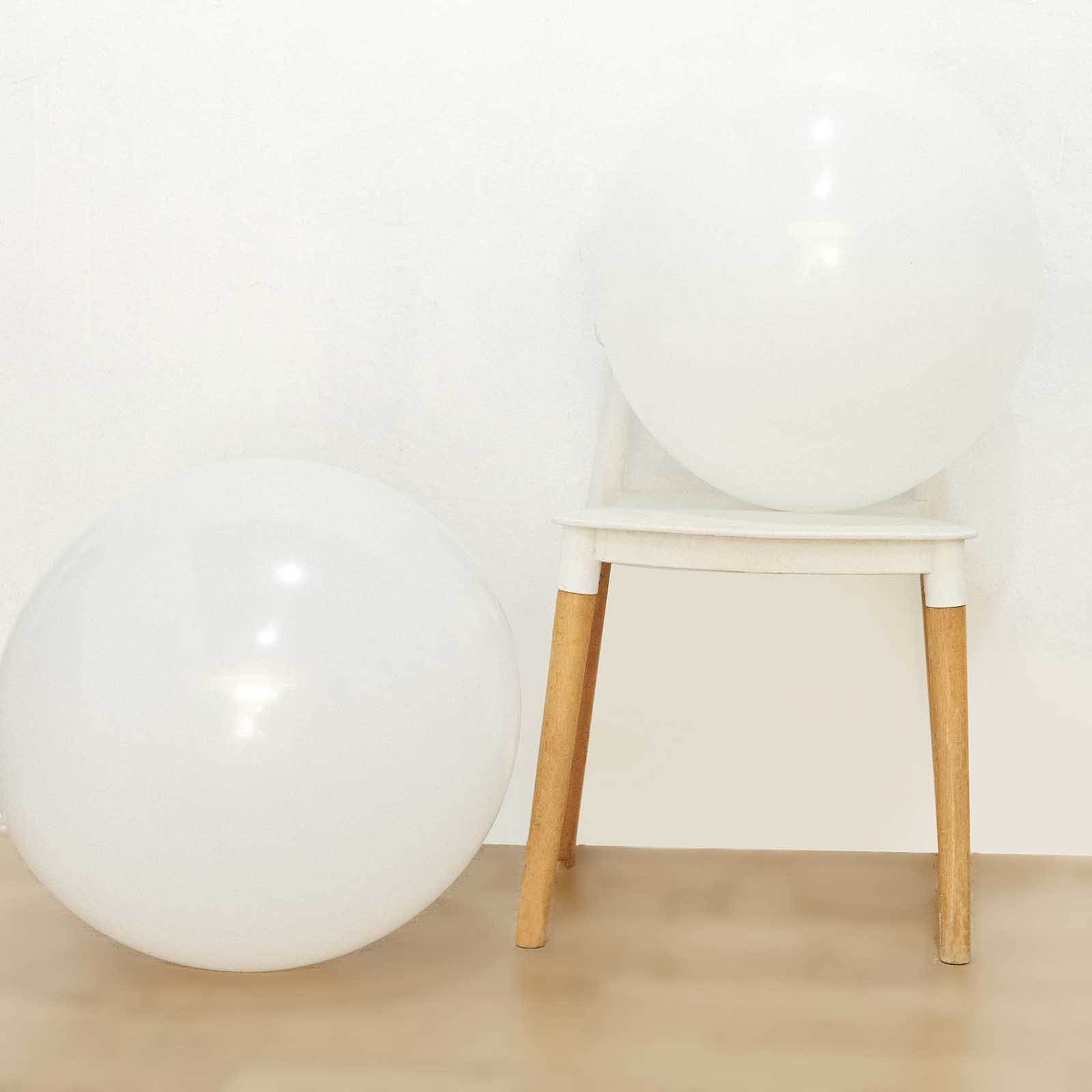 10 Pack 18" Matte Pastel White Helium or Air Latex Party Balloons