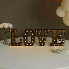 LED Marquee Letter "V" Industrial Style Antique Black - Light-Up Alphabet Sign for Weddings & Displays 9"