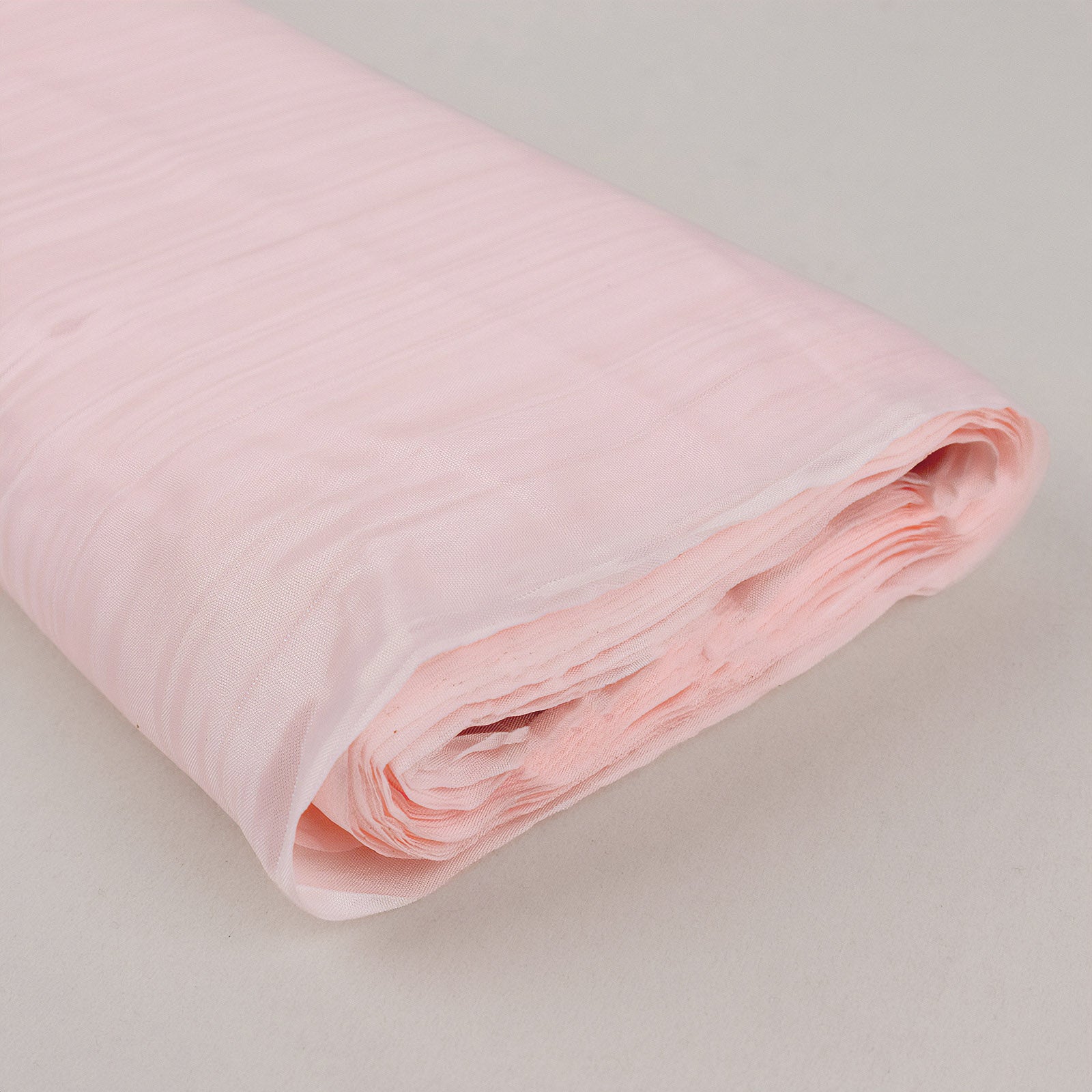 54"x10 Yards Blush Accordion Crinkle Taffeta Fabric Bolt