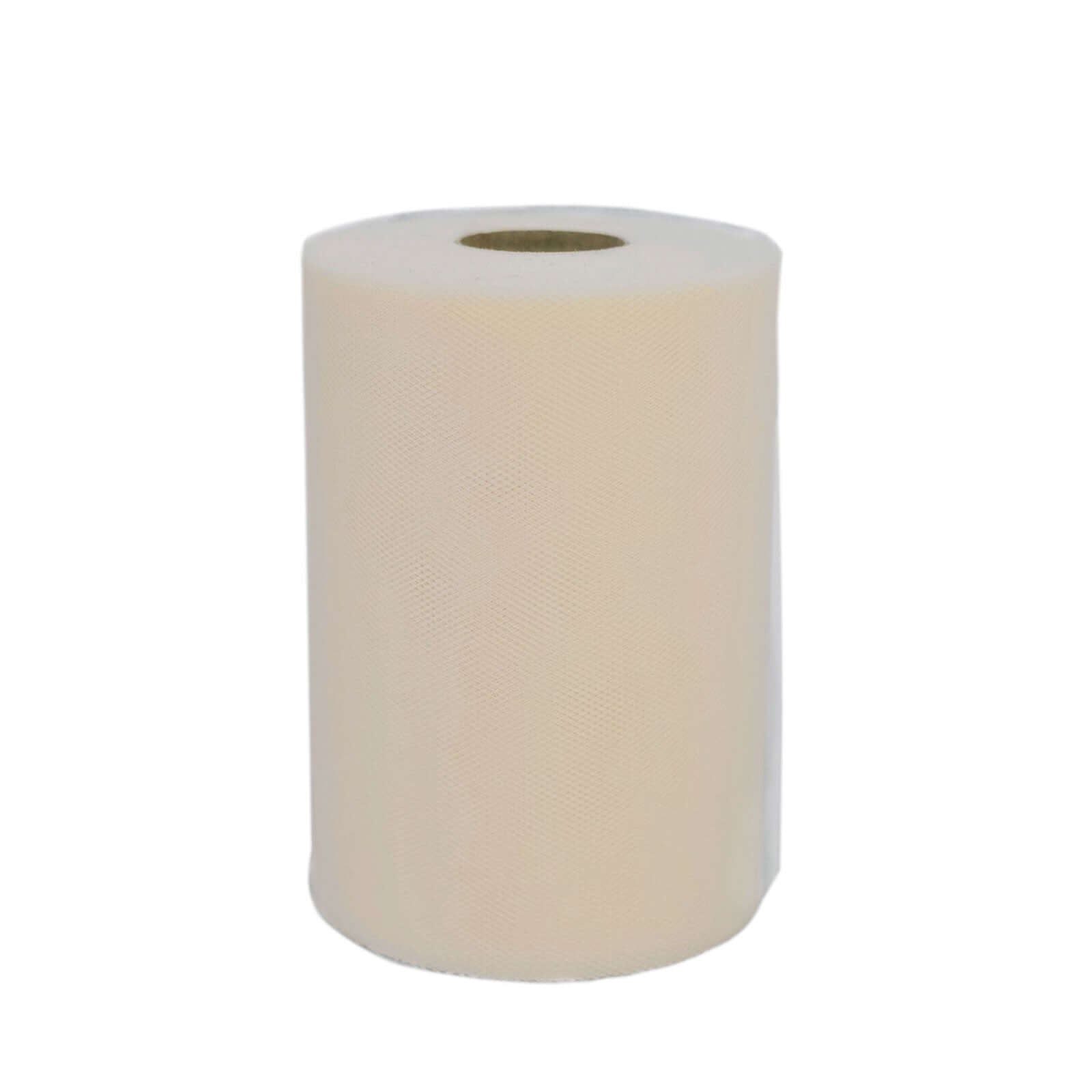 6"x100 Yards Beige Tulle Fabric Bolt, Sheer Fabric Spool Roll For Crafts