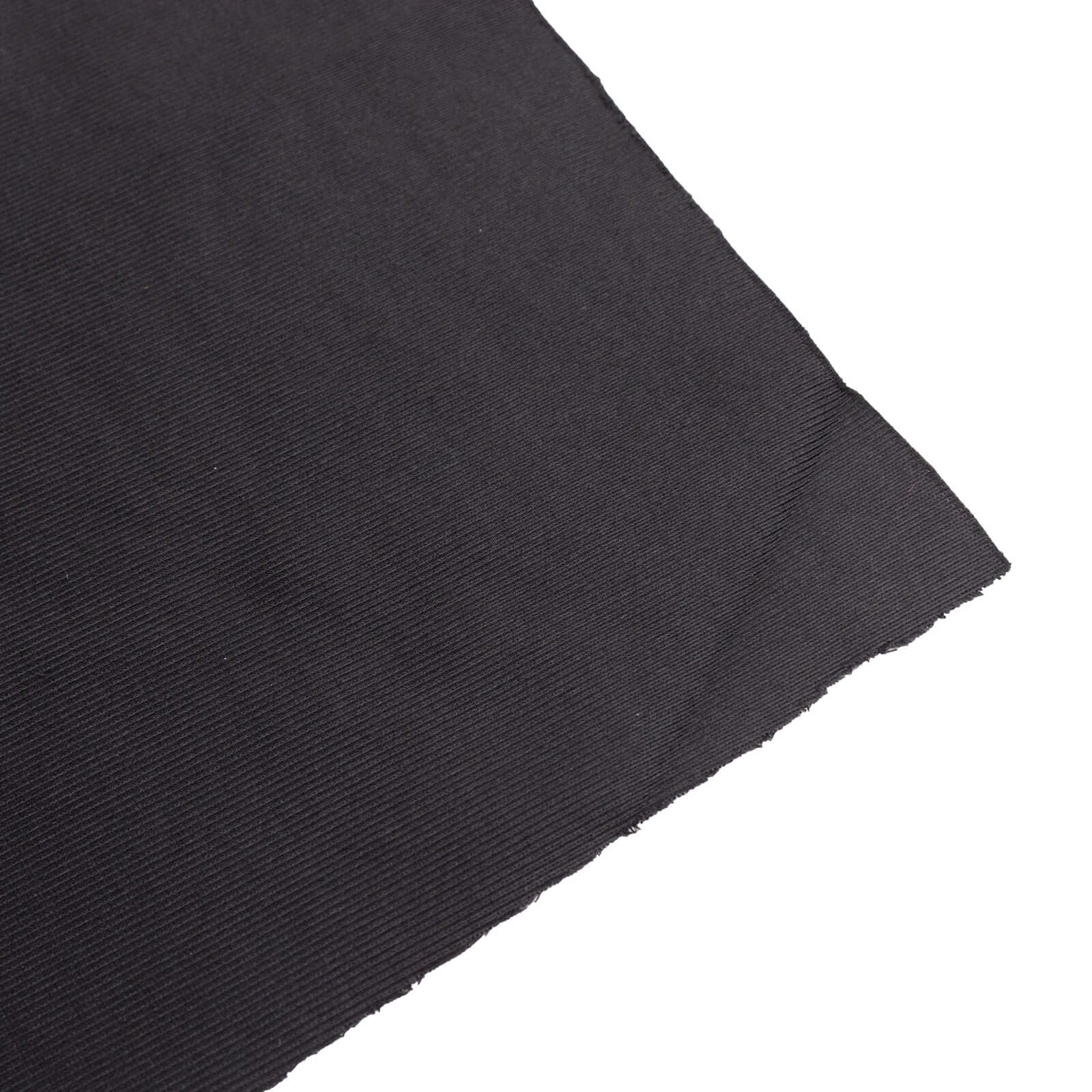 Premium Black Scuba Polyester Fabric Roll, Wrinkle Free DIY Craft Fabric Bolt- 60"x10 Yards