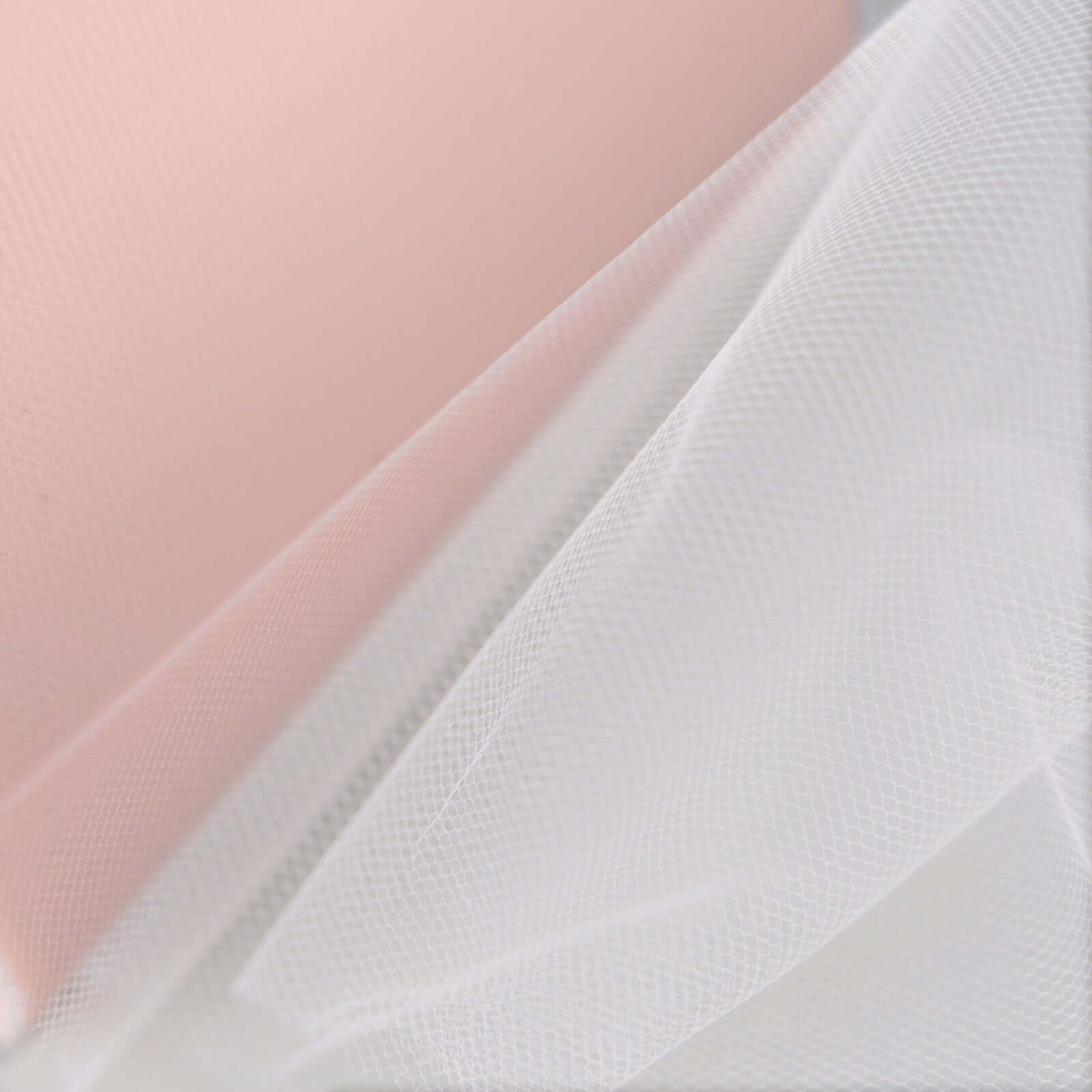 6"x100 Yards Blush Tulle Fabric Bolt, Sheer Fabric Spool Roll For Crafts