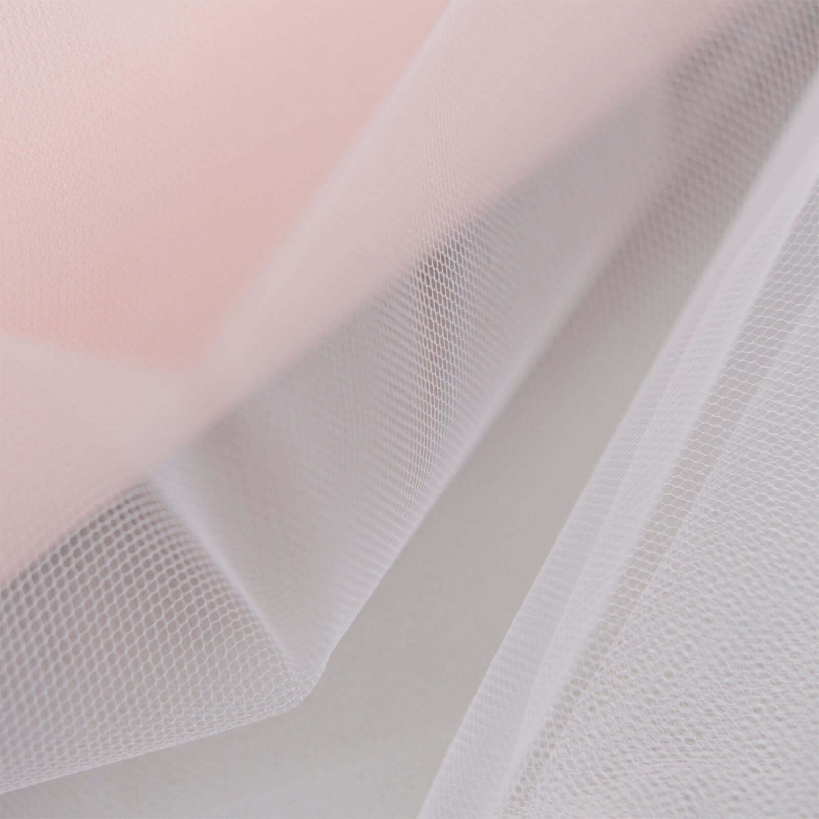 12"x100 Yards Blush Tulle Fabric Bolt, Sheer Fabric Spool Roll For Crafts