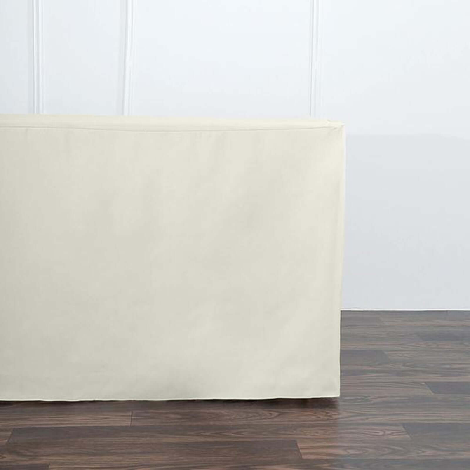 Fitted Polyester 72"x30" Rectangle Tablecloth Ivory - Durable Table Cover