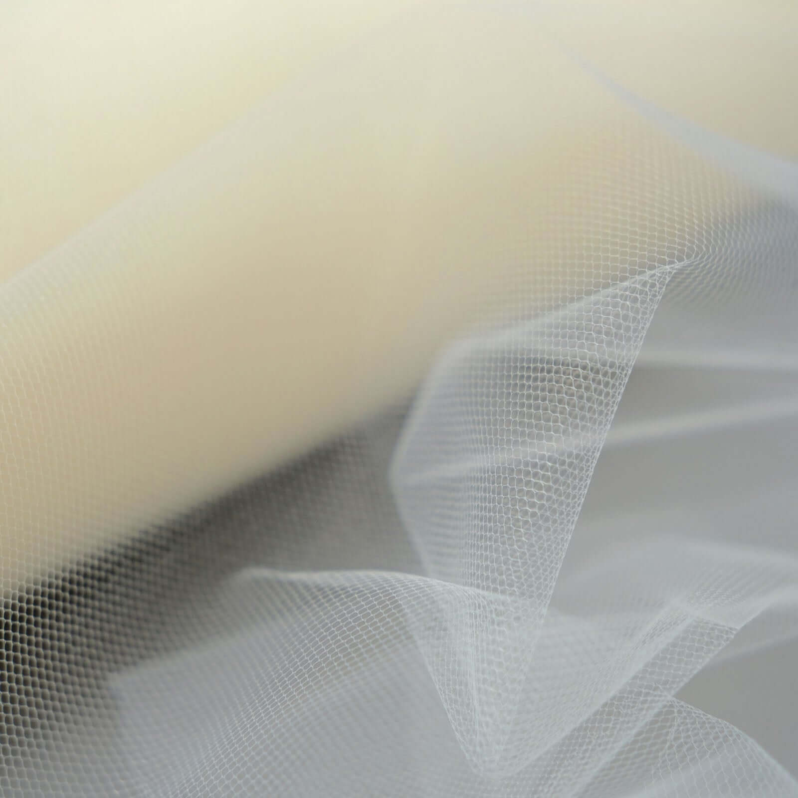 12"x100 Yards Ivory Tulle Fabric Bolt, Sheer Fabric Spool Roll For Crafts