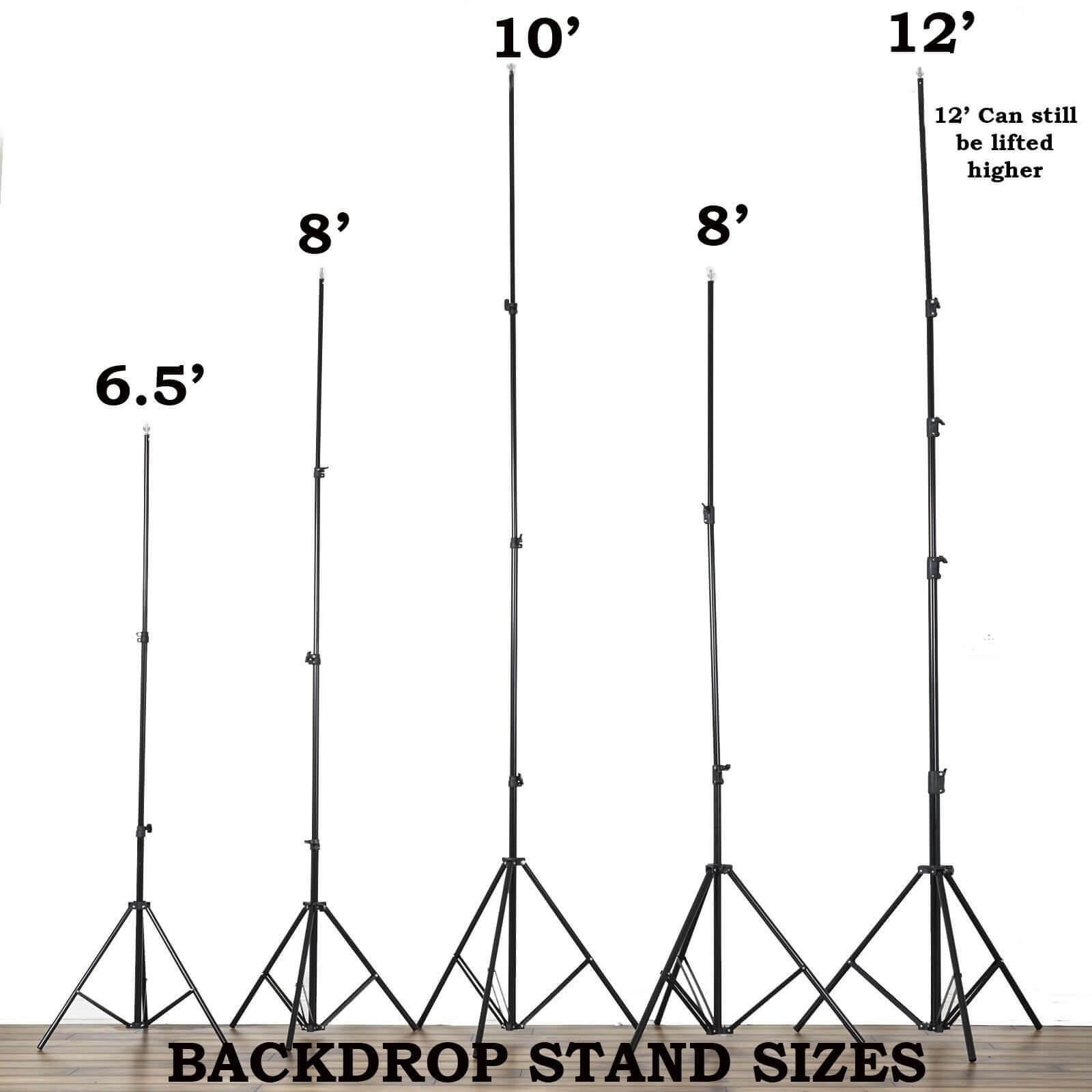 10ft Metal DIY Adjustable Heavy Duty Portable Photo Backdrop Stand Kit