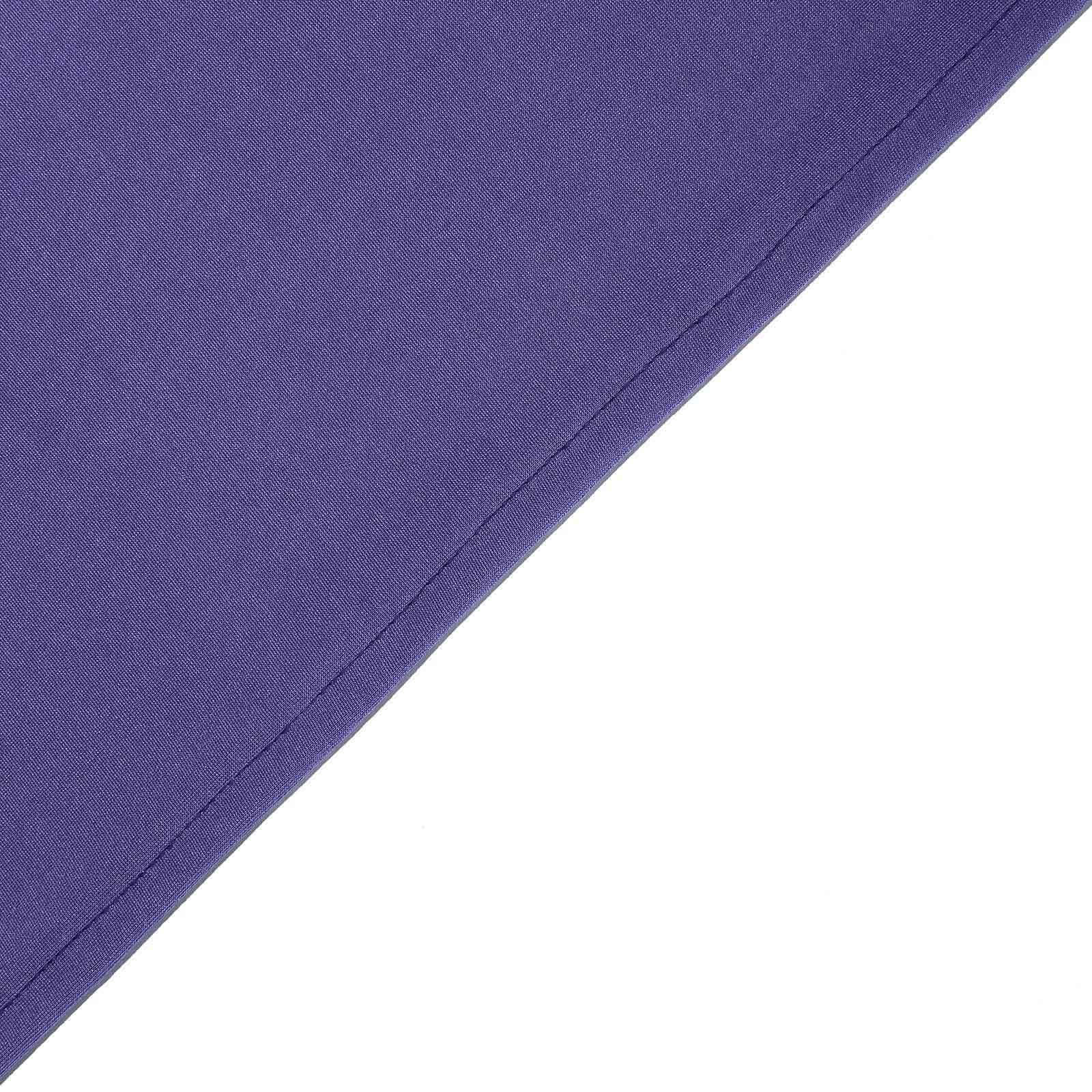 Stretch Spandex 96"x30" Rectangle Table Cover Purple - Durable Form-Fitting Tablecloth