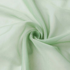 5ftx14ft Premium Sage Green Chiffon Curtain Panel, Durable Flame Resistant Backdrop Ceiling Drapery With Rod Pocket