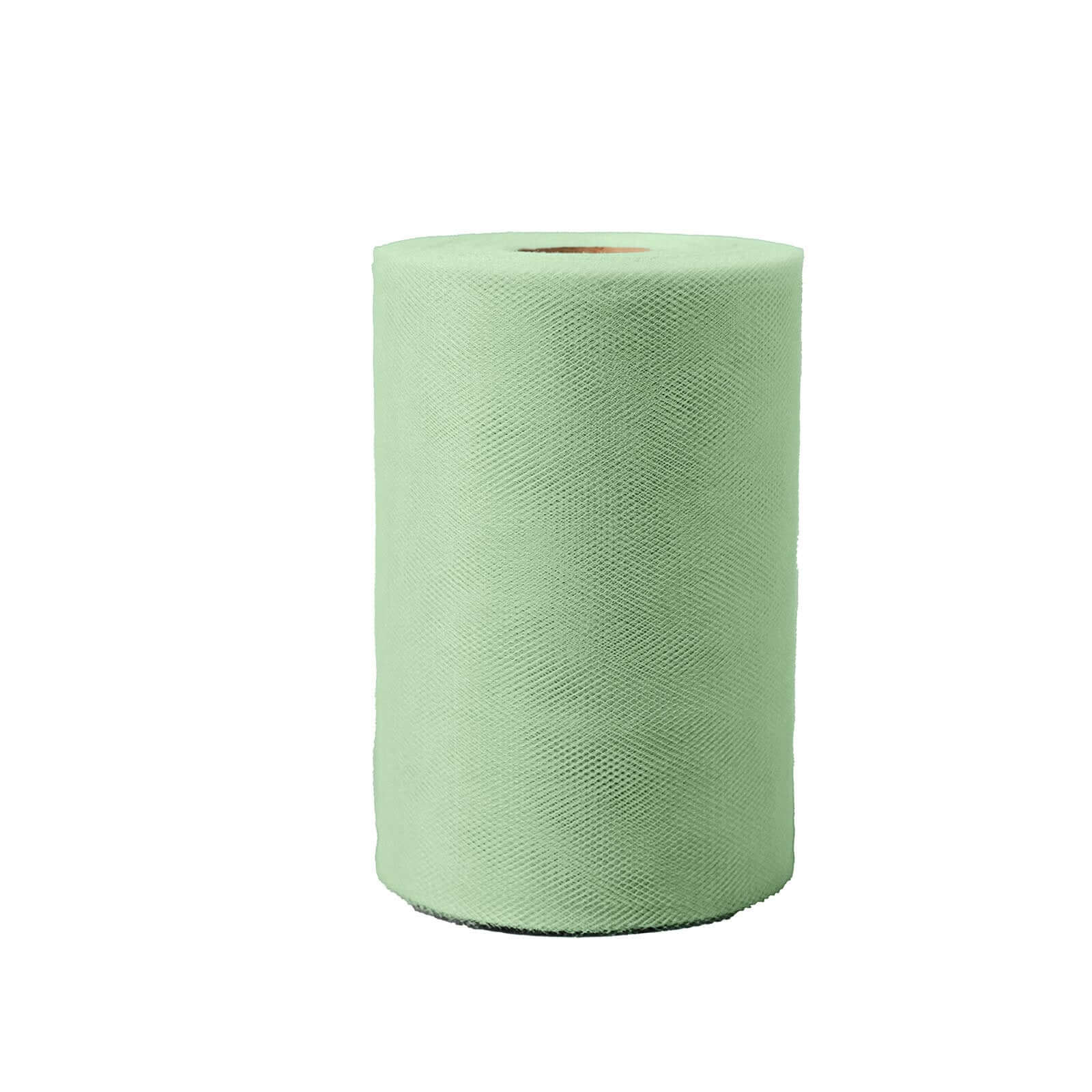 6"x100 Yards Sage Green Tulle Fabric Bolt, Sheer Fabric Spool Roll For Crafts