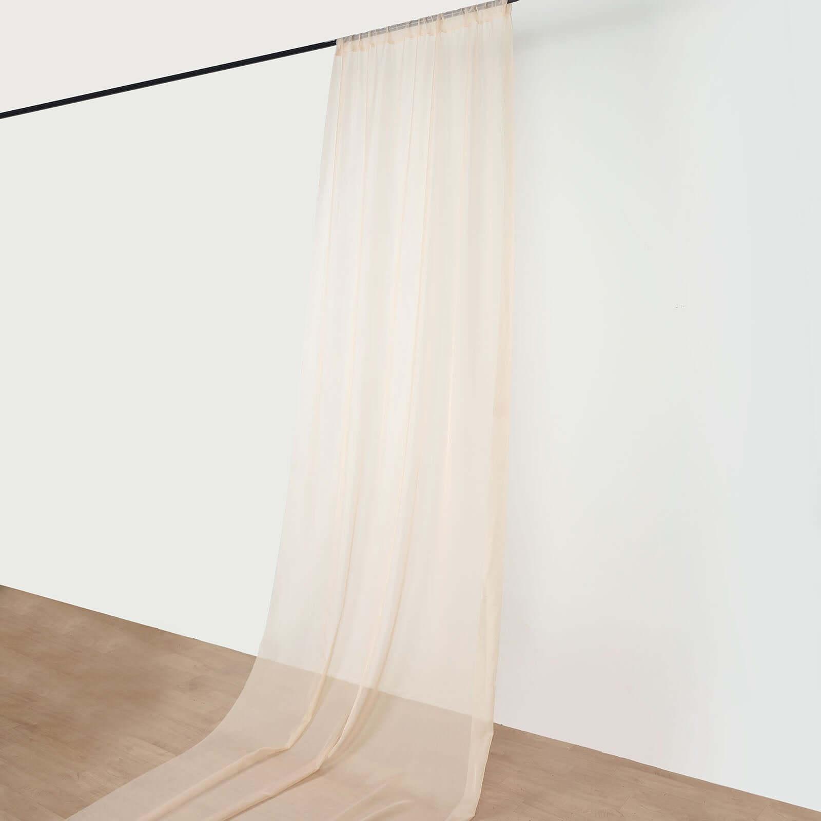 10ftx20ft Nude Sheer Durable Flame Resistant Ceiling Drape Curtain Panels