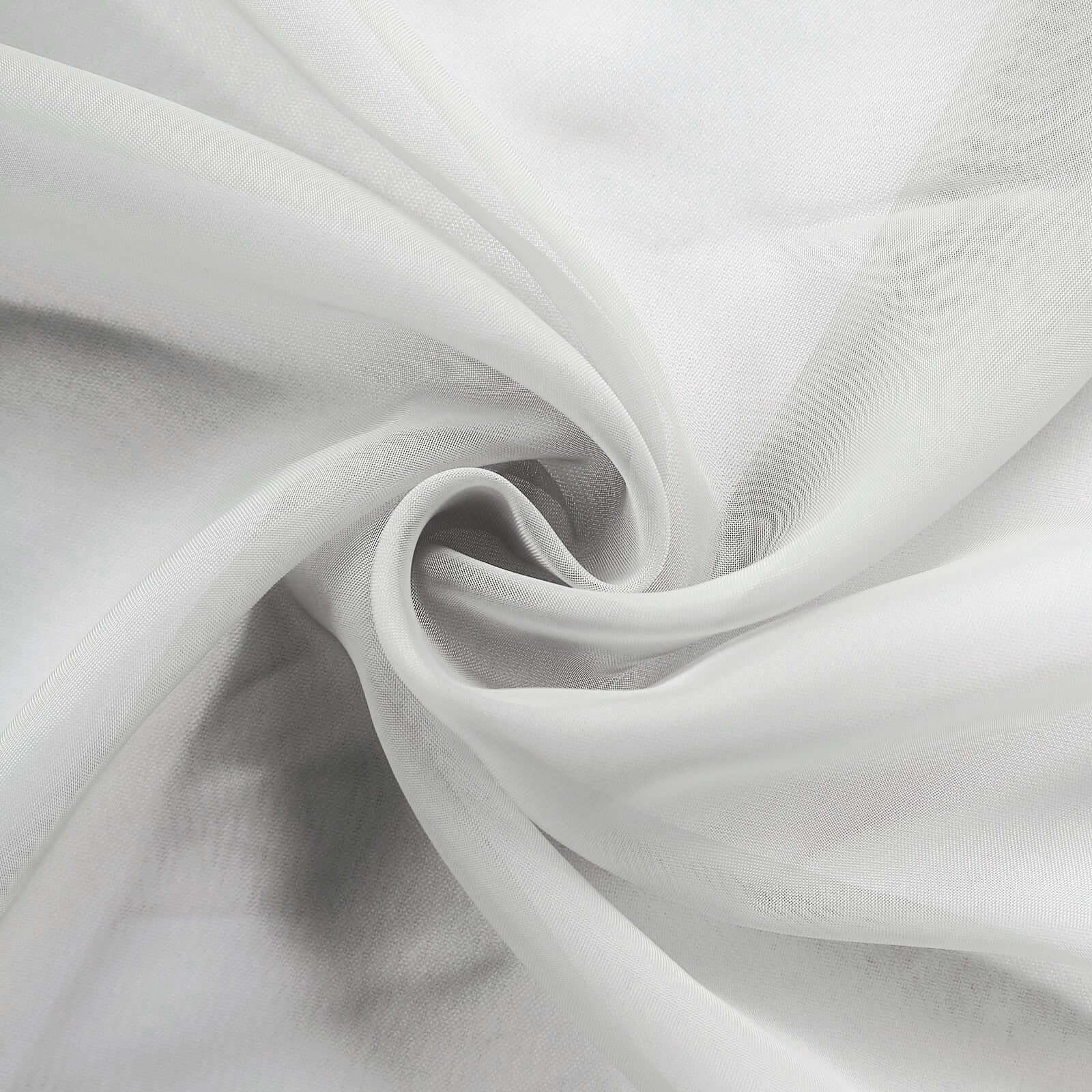 5 Pack 6"x108" Silver Sheer Organza Chair Sashes