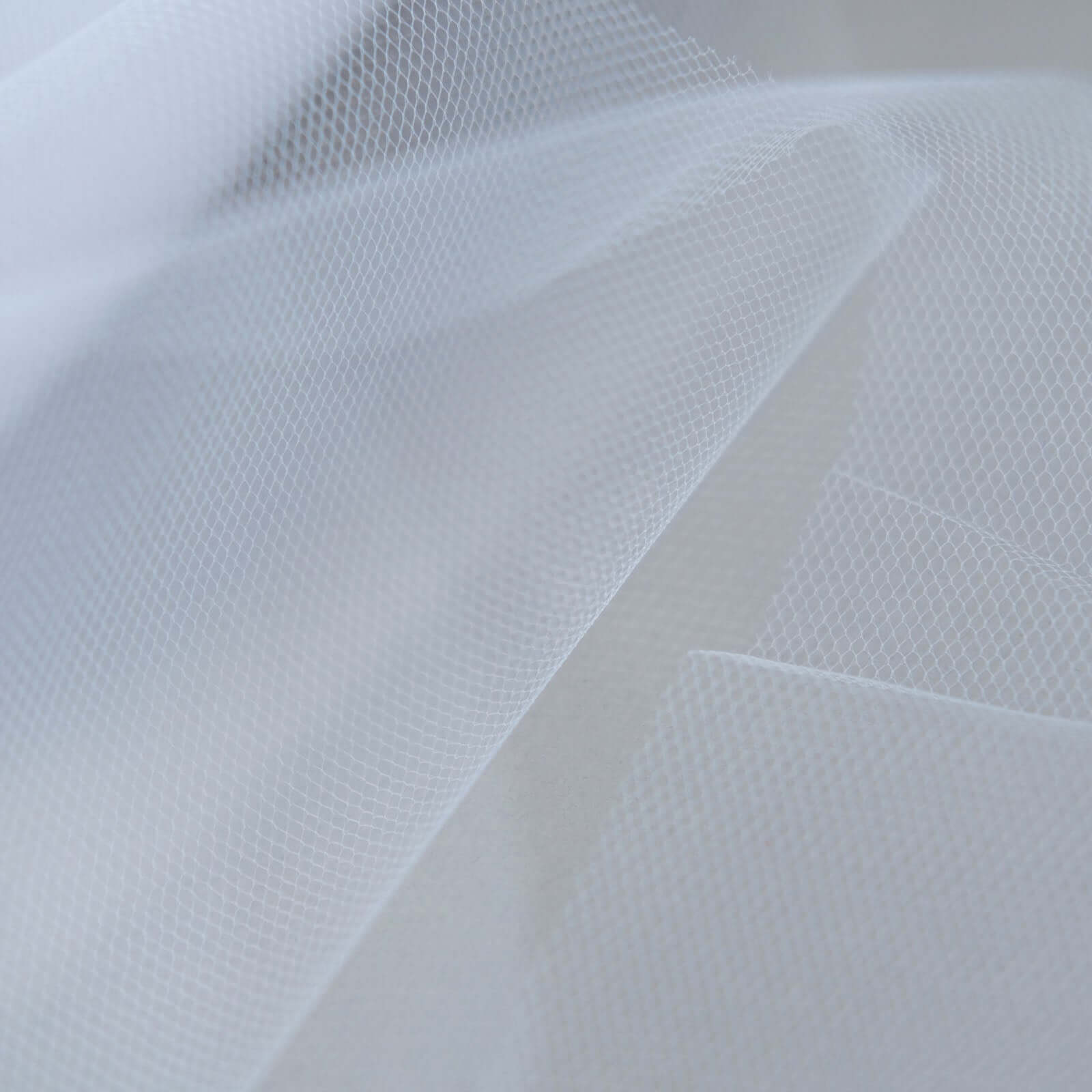 6"x100 Yards White Tulle Fabric Bolt, Sheer Fabric Spool Roll For Crafts