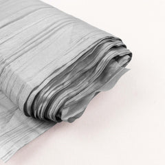 54"x10 Yards Silver Accordion Crinkle Taffeta Fabric Bolt