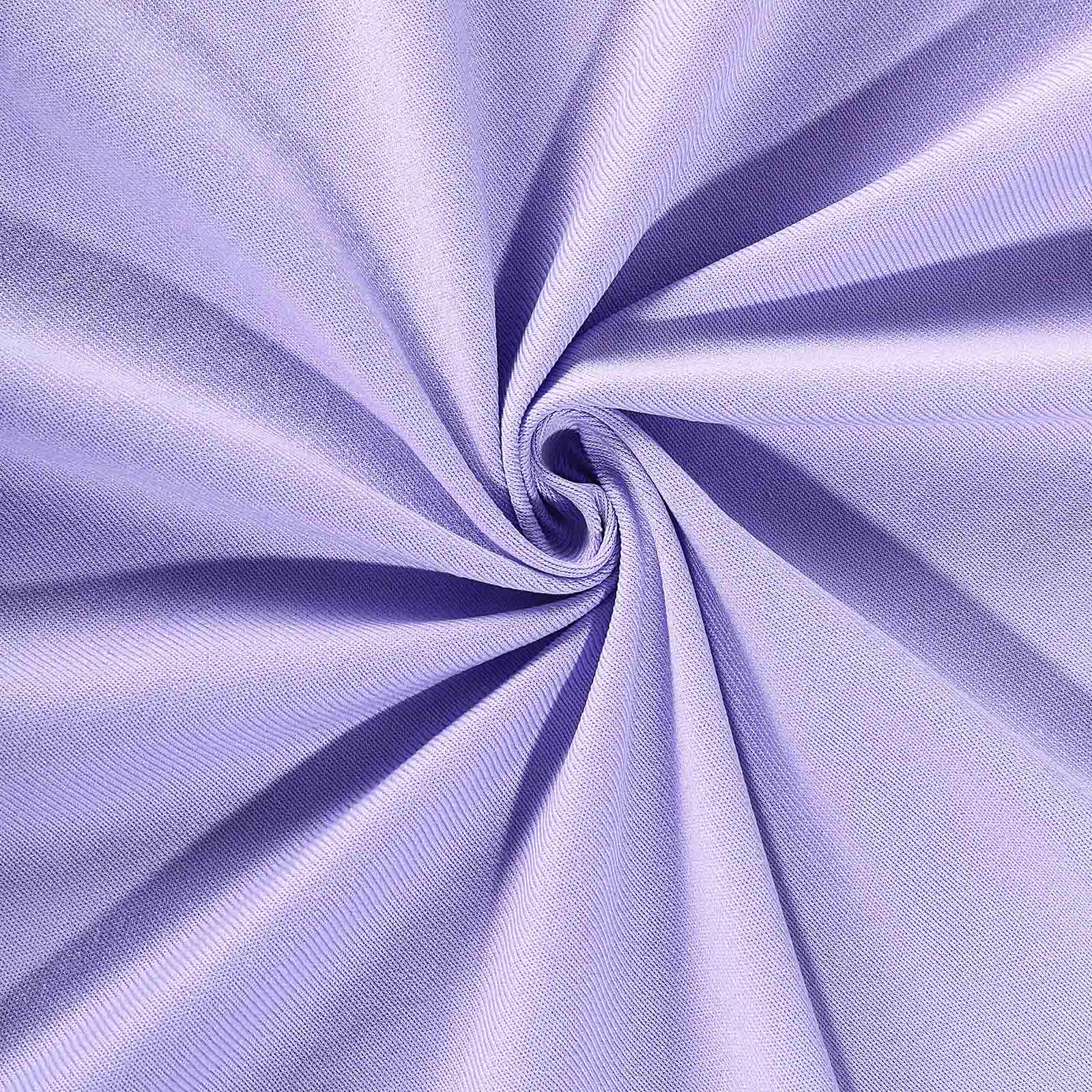 2 Pack Lavender Lilac Scuba Polyester Event Curtain Drapes, Durable Flame Resistant Backdrop Event Panels Wrinkle Free with Rod Pockets - 10ftx10ft