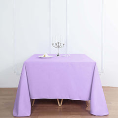 Polyester Square 90"x90" Tablecloth Lavender Lilac - Wrinkle-Resistant & Durable Table Cover