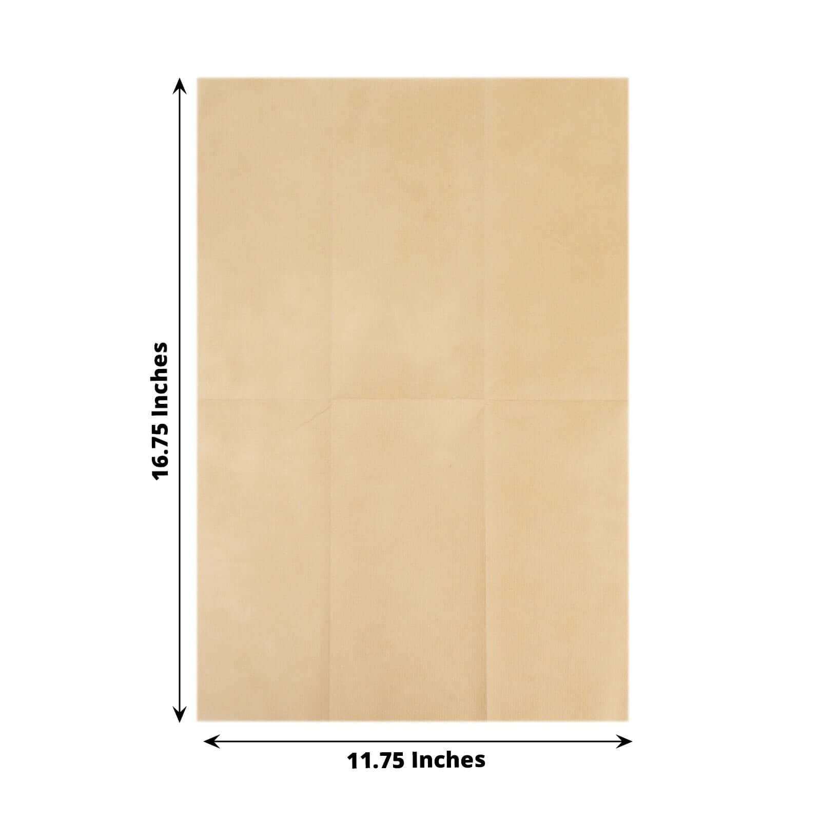 20-Pack Paper Linen-Like Napkins Natural - Disposable Hygienic Airlaid Guest Towels 8.5"x4"