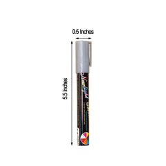 3-Pack Liquid Chalk Marker Point Pens, Reversible Bullet and Chisel Tip For Blackboard, Chalkboard, Windows 5mm