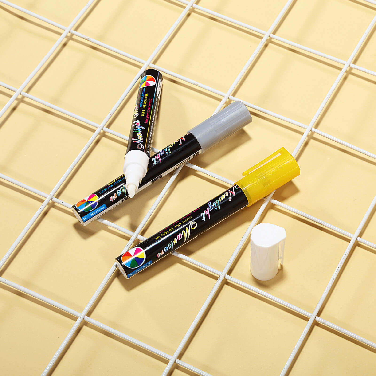 3-Pack Liquid Chalk Marker Point Pens, Reversible Bullet and Chisel Tip For Blackboard, Chalkboard, Windows 5mm