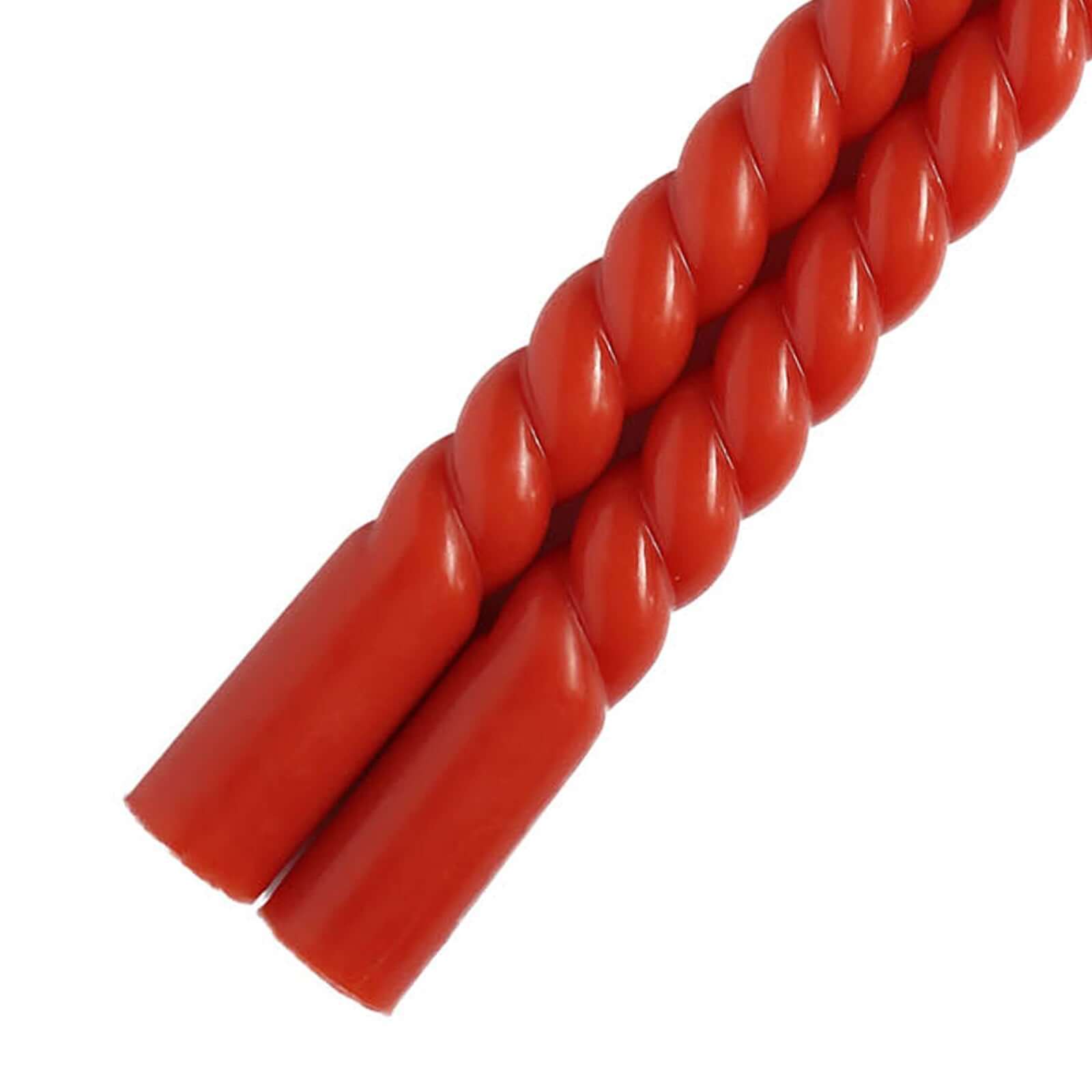 12-Pack Taper Candles Spiral Long Burn Wick Design Terracotta (Rust) - Premium Unscented Wax Dinner Candle Sticks 11"